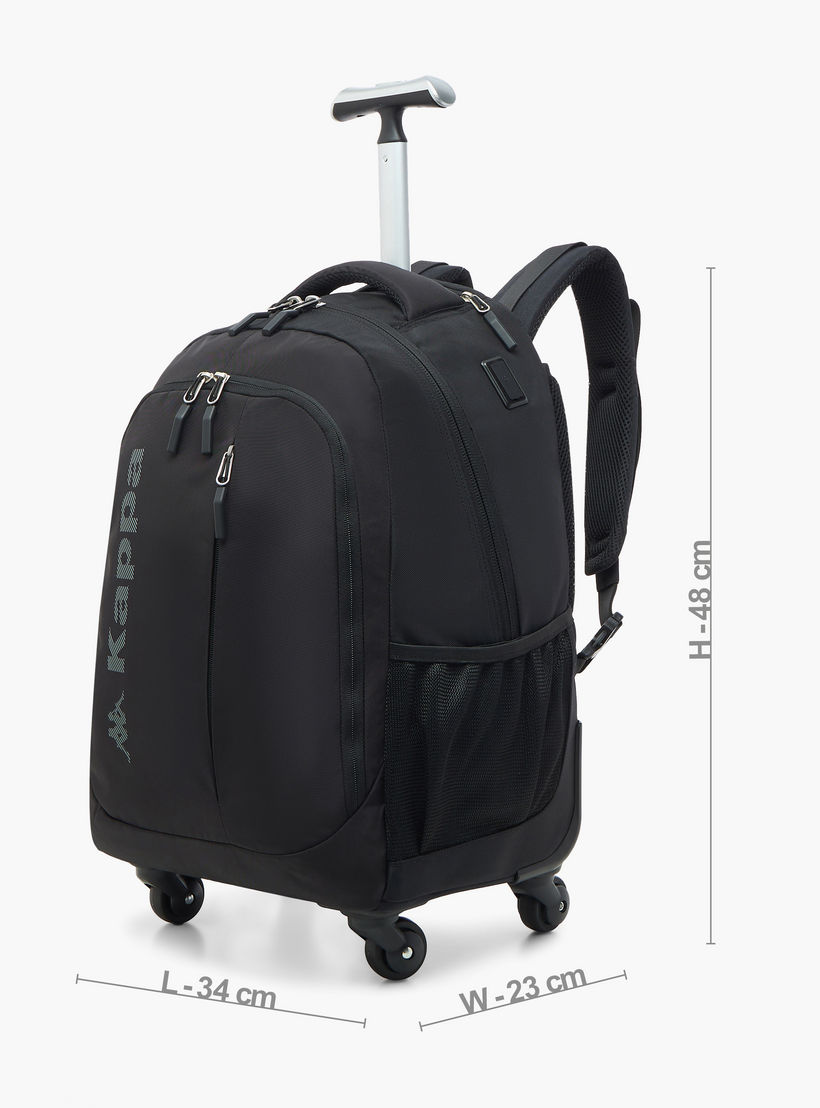 شنطة ظهر مدرسية ترولي بمقبض قابل للسحب وطبعات الشعار من كابا - 48×34×23 سم-school-bagsandbackpacks-trolleybags-image-4