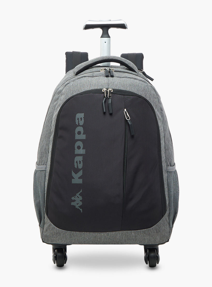 شنطة ظهر مدرسية ترولي بمقبض قابل للسحب وطبعات الشعار من كابا - 48×34×23 سم-school-bagsandbackpacks-trolleybags-image-1