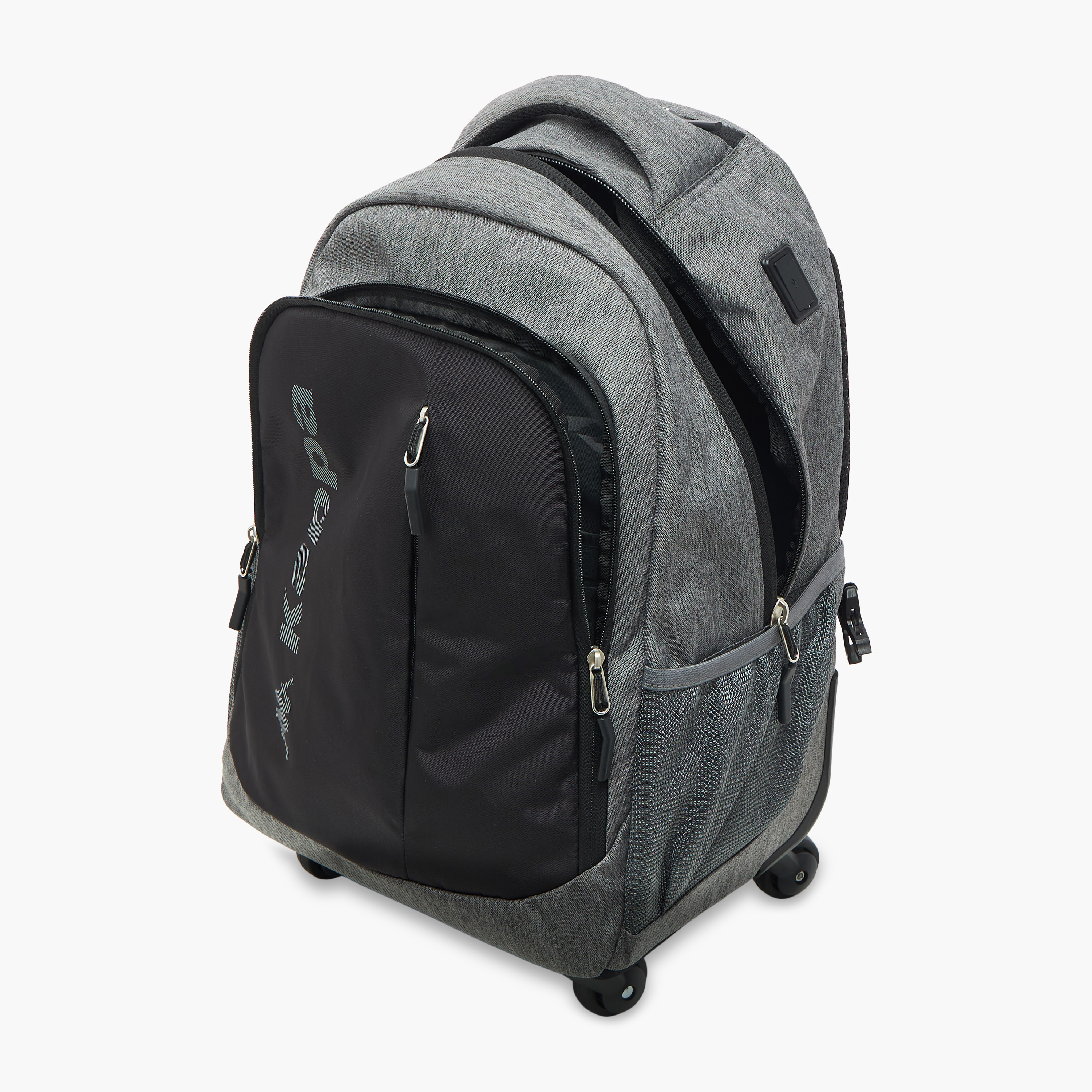 شنطة ظهر مدرسية ترولي بمقبض قابل للسحب وطبعات الشعار من كابا - 48×34×23 سم-school-bagsandbackpacks-trolleybags-image-15