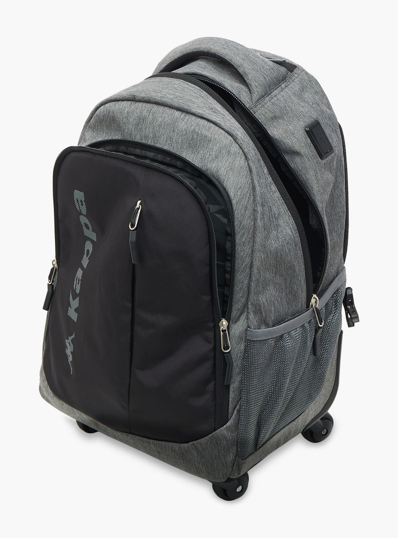 شنطة ظهر مدرسية ترولي بمقبض قابل للسحب وطبعات الشعار من كابا - 48×34×23 سم-school-bagsandbackpacks-trolleybags-image-15