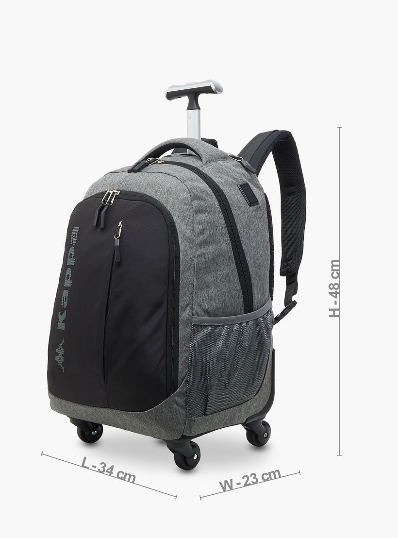 شنطة ظهر مدرسية ترولي بمقبض قابل للسحب وطبعات الشعار من كابا - 48×34×23 سم-school-bagsandbackpacks-trolleybags-image-2