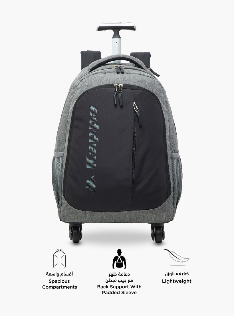شنطة ظهر مدرسية ترولي بمقبض قابل للسحب وطبعات الشعار من كابا - 48×34×23 سم-school-bagsandbackpacks-trolleybags-image-4