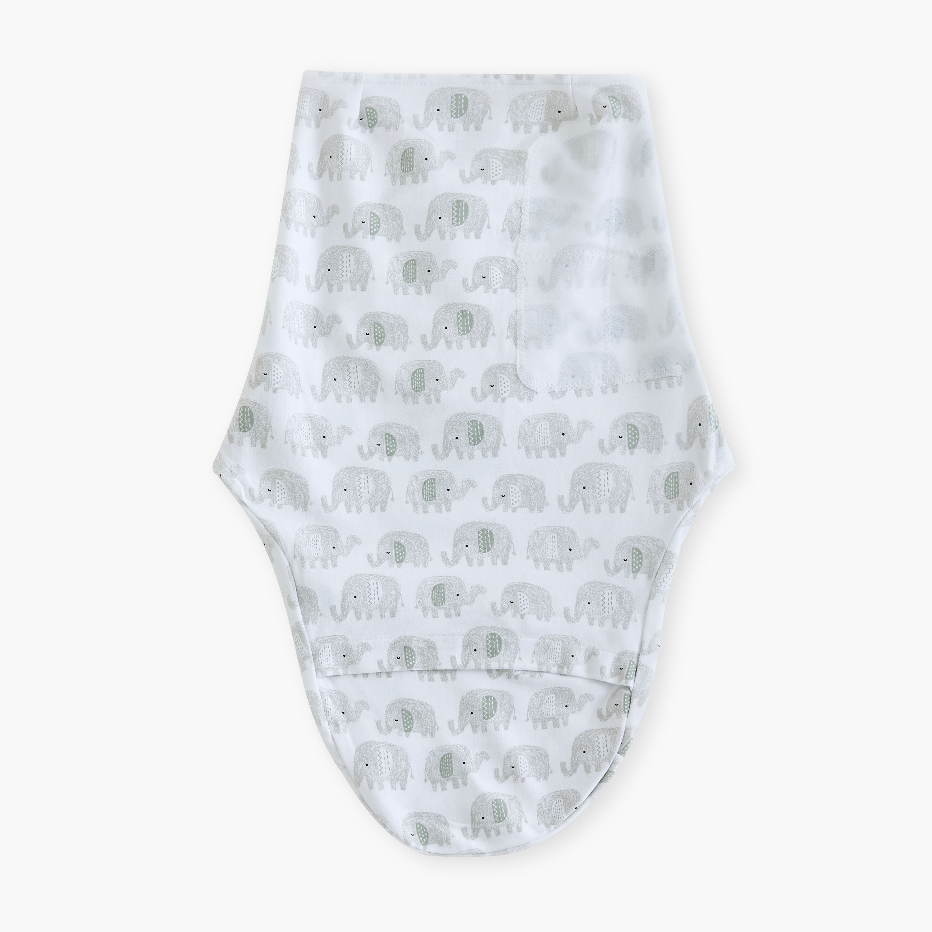 قماط بطبعات فيل وشريط إغلاق لاصق من جونيورز-baby-nursery-blanketsandswaddles-swaddlesandsleepingbags-image-2