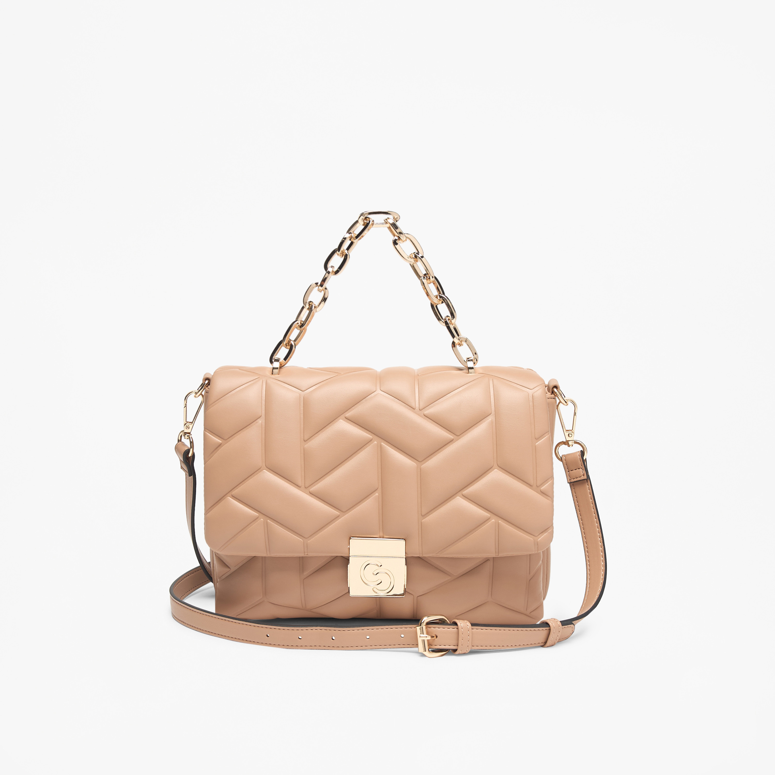 Quilted satchel handbag sale