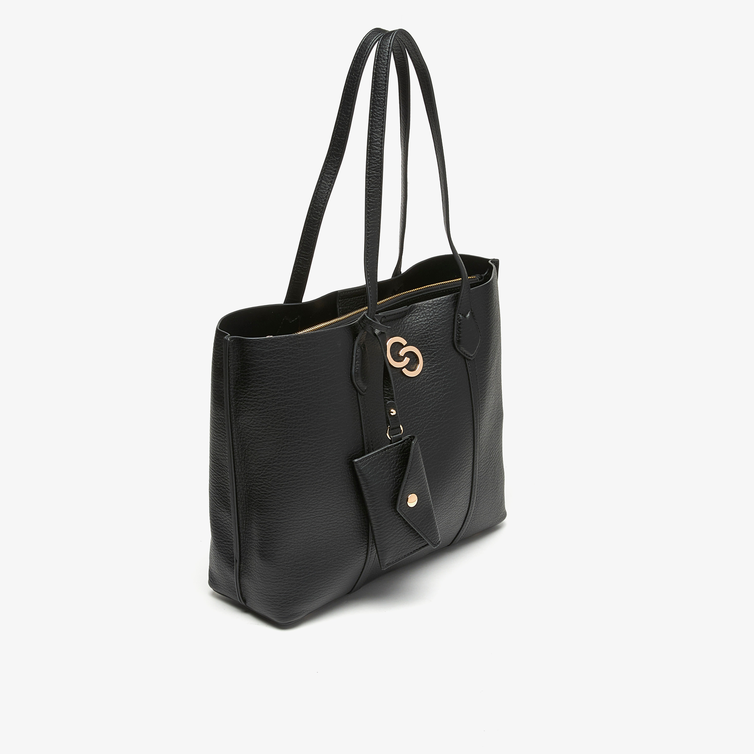 Celeste Logo Accent Tote Bag with Button Closure and Coin Pouch-women-bagsandwallets-handbags-image-2