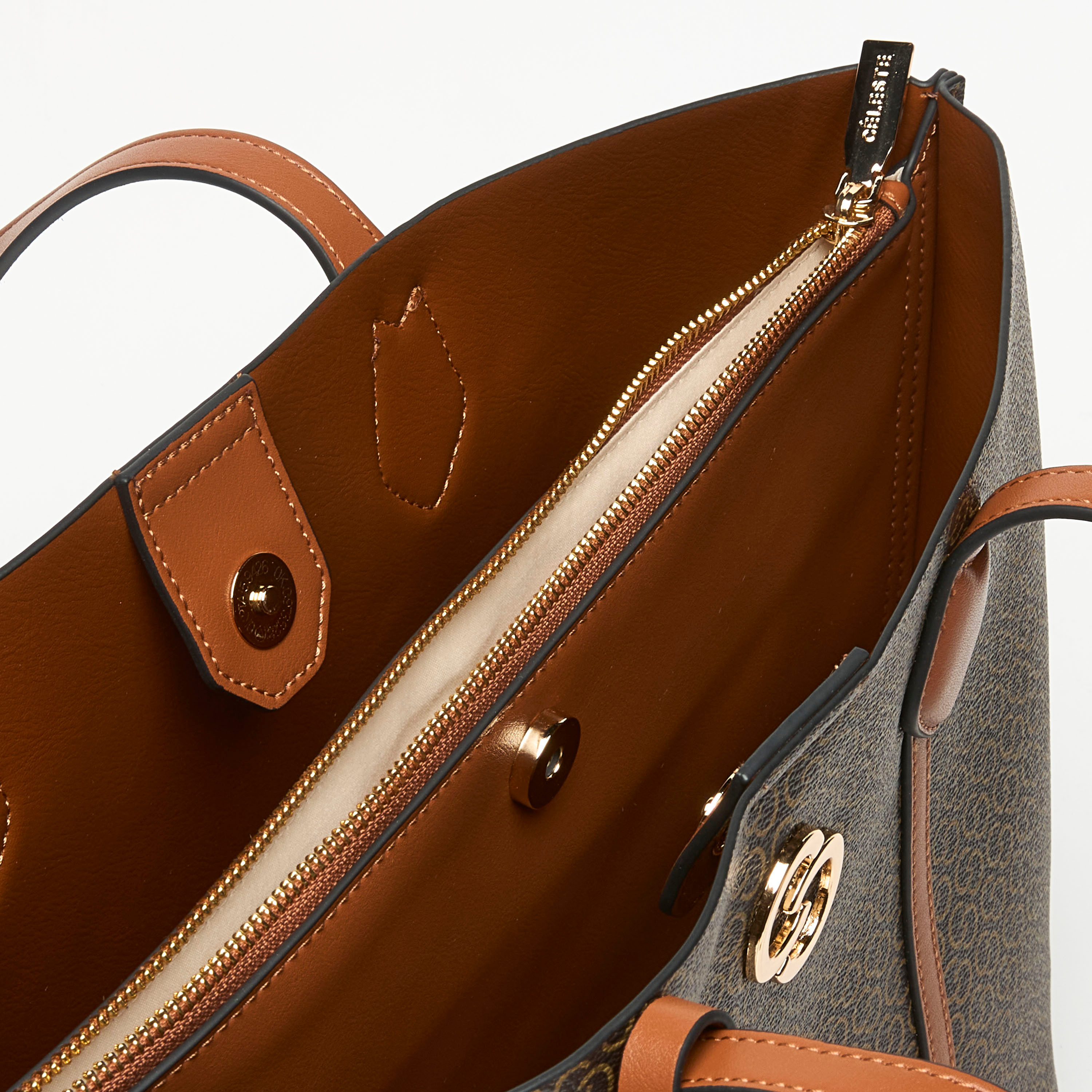 Celeste All-Over Monogram Print Tote Bag with Button Closure and Coin Pouch-women-bagsandwallets-handbags-image-4
