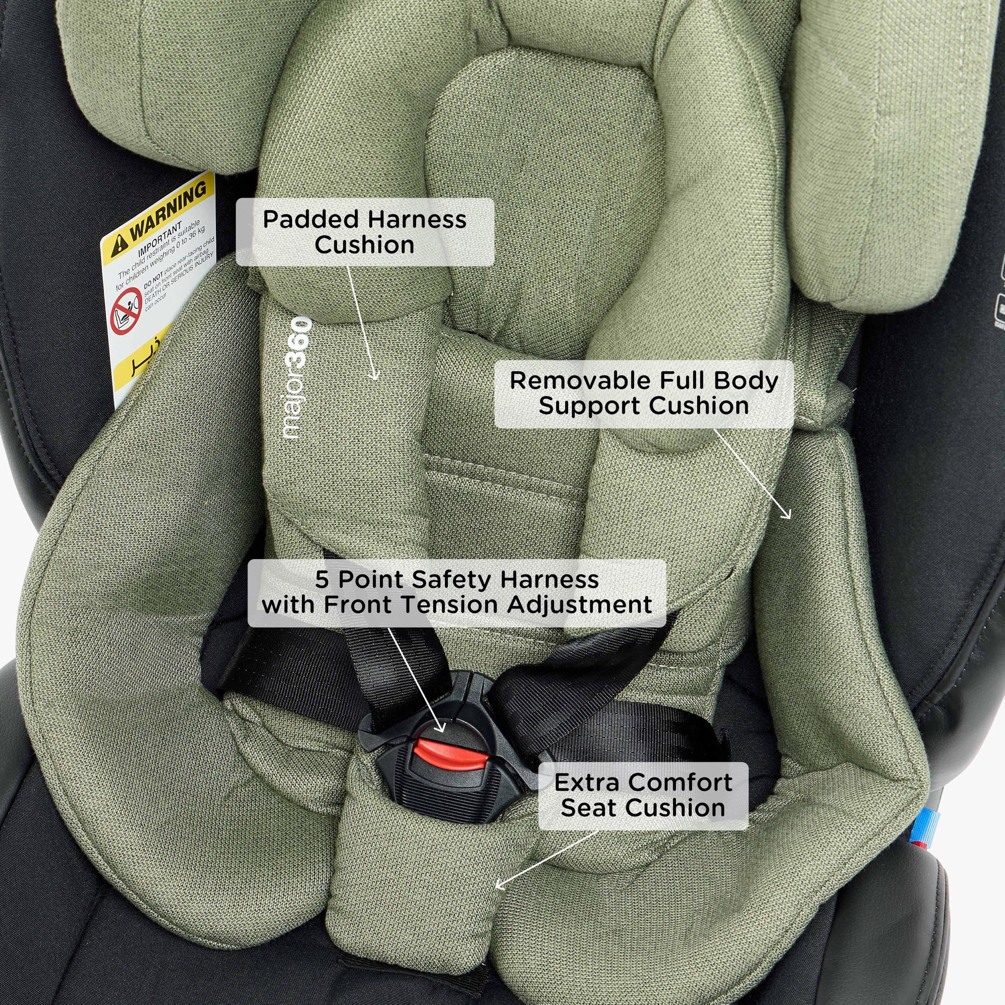 مقعد سيارة ماجور قابل للتحويل بحماية من الصدمات الجانبية ونظام أيزوفيكس من جيجلز-baby-gear-carseats-image-8