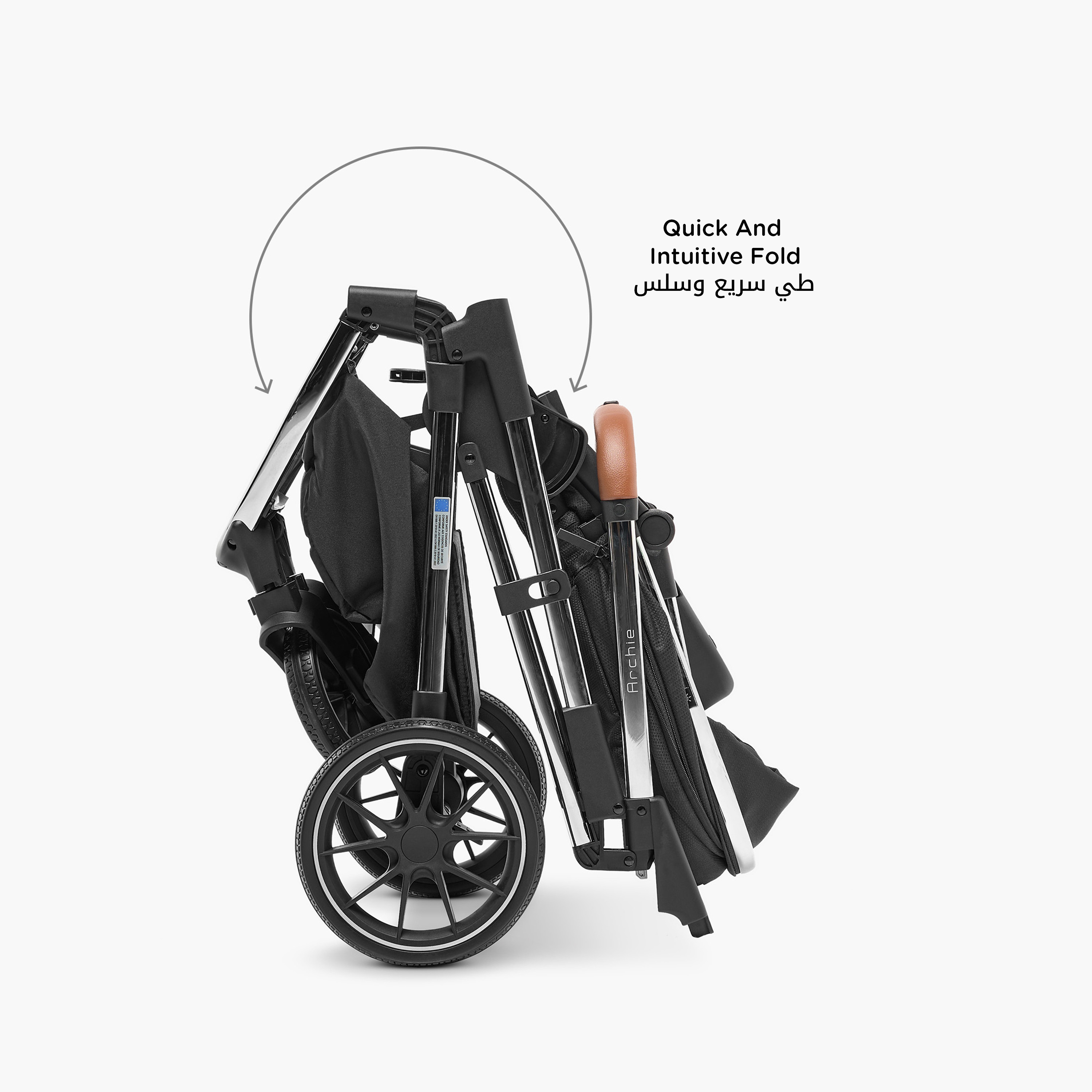 Giggles Archie Reversible Stroller with Push Button Folding System, Aluminium Frame and Wheel Lock-baby-gear-strollersandprams-strollers-image-5