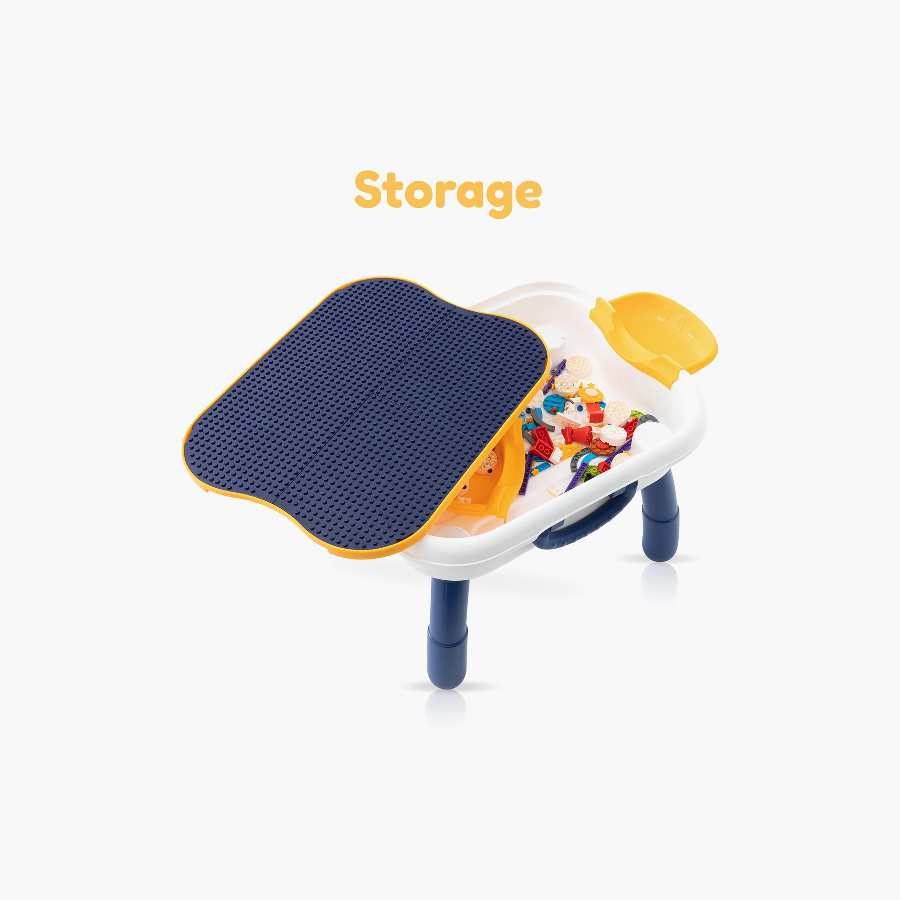 Little Story 4 In 1 Block Activity Table with Blocks, Blue-toys-buildingblocks-blocks-image-4