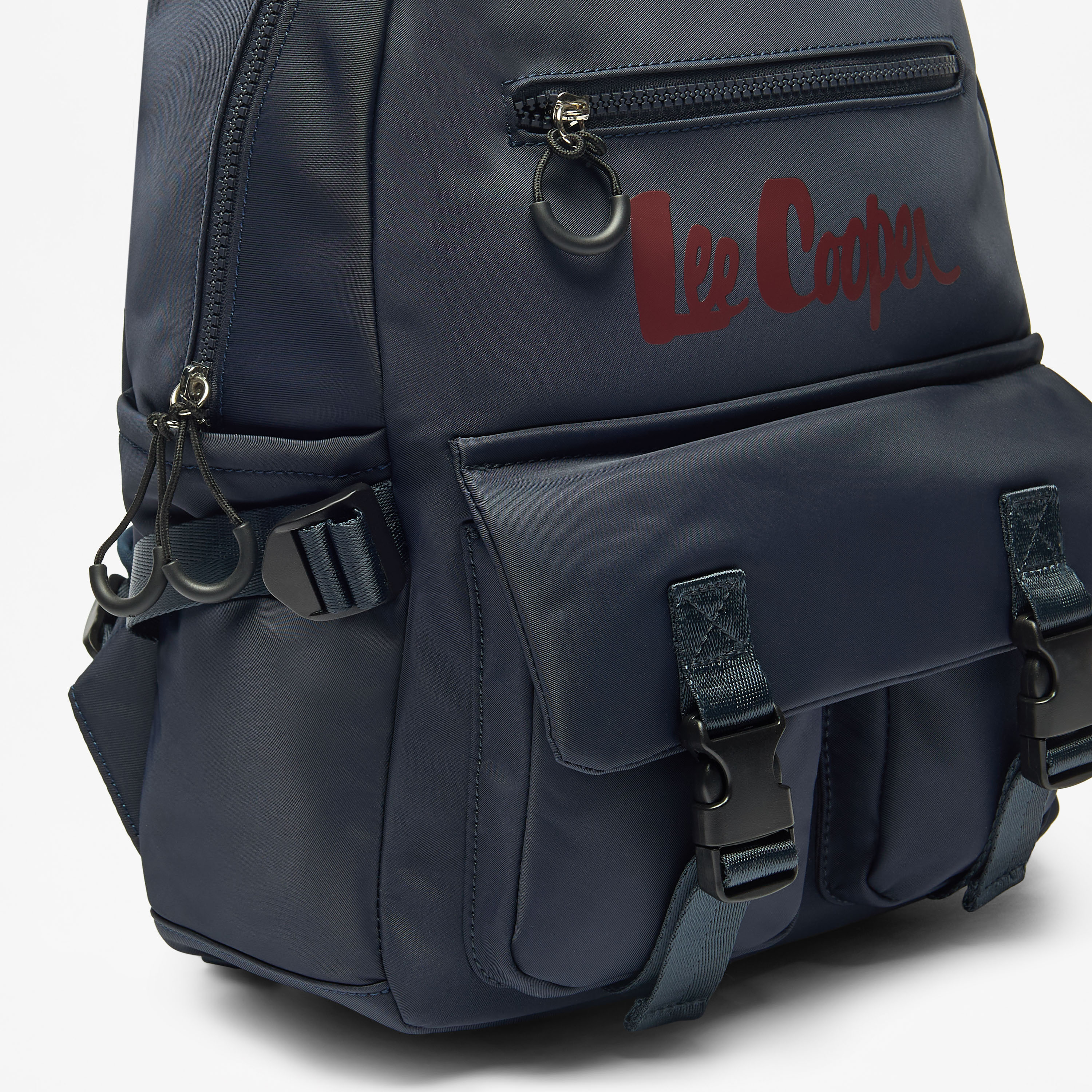 شنطة ظهر بحمالات قابلة للتعديل وسحاب إغلاق وطبعات شعار من لي كوبر - 29x13x41 سم-women-bagsandwallets-backpacks-image-7
