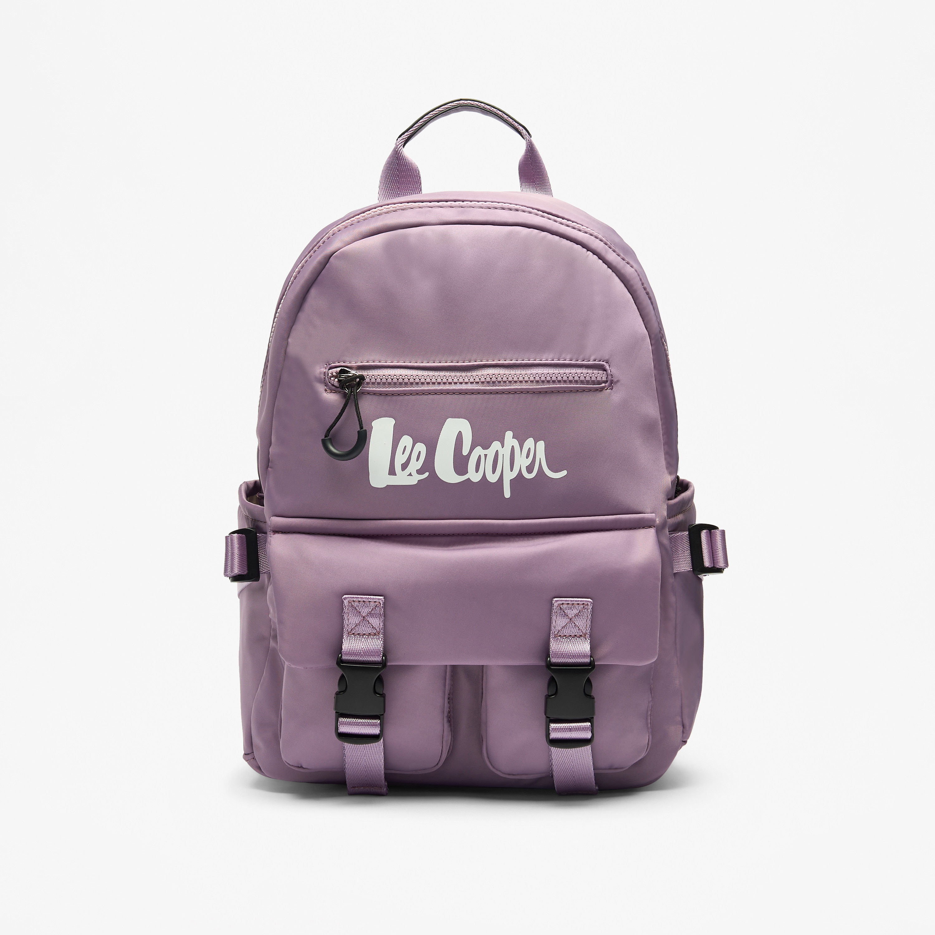 شنطة ظهر بحمالات قابلة للتعديل وسحاب إغلاق وطبعات شعار من لي كوبر - 29x13x41 سم-women-bagsandwallets-backpacks-image-1