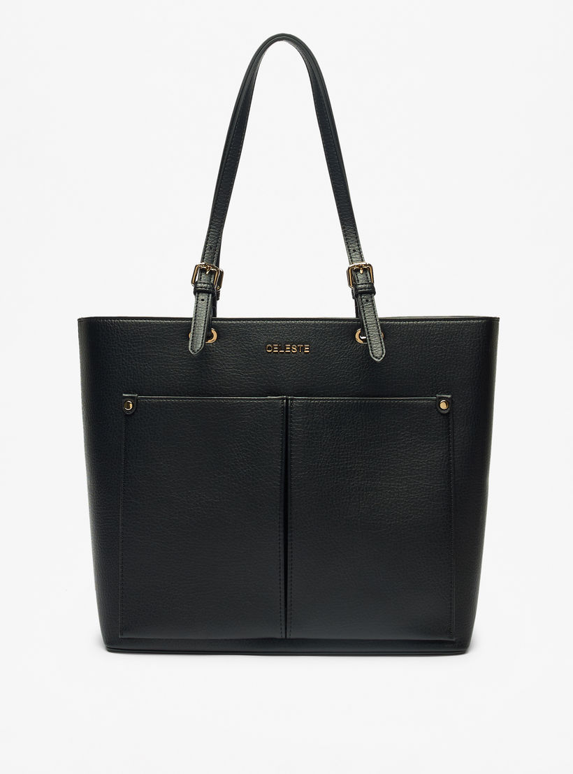 شنطة توتي سادة بسحاب إغلاق ومقابض مزدوجة من سيليست-women-bagsandwallets-handbags-image-1
