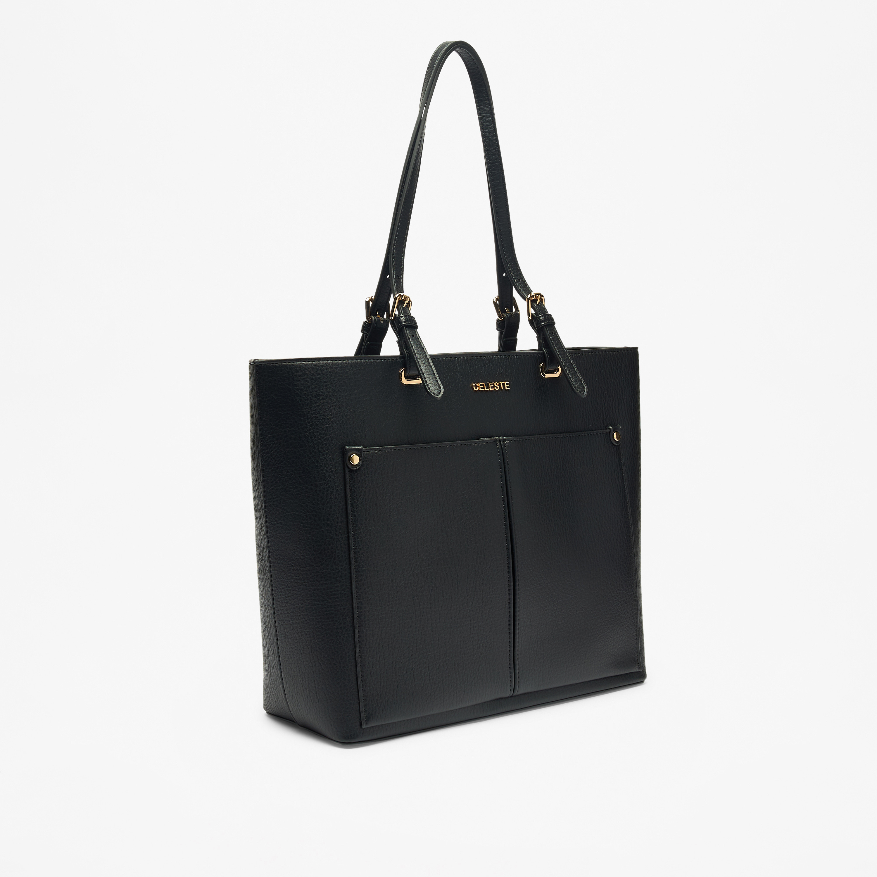 شنطة توتي سادة بسحاب إغلاق ومقابض مزدوجة من سيليست-women-bagsandwallets-handbags-image-2