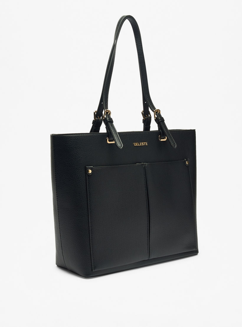 شنطة توتي سادة بسحاب إغلاق ومقابض مزدوجة من سيليست-women-bagsandwallets-handbags-image-2