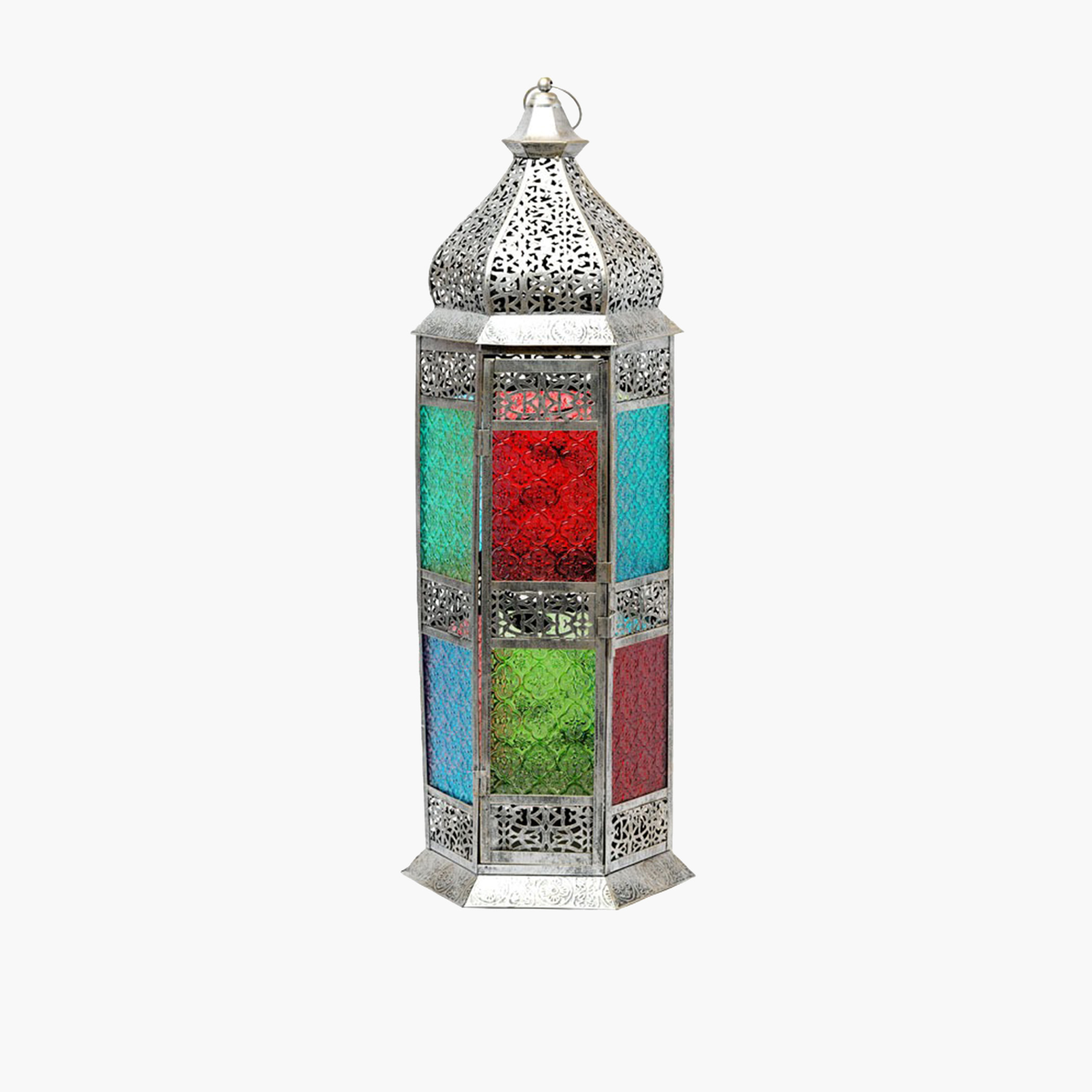 Cutwork Detail Metal Lantern - 85 cm-household-decor-candleholdersandlanterns-image-2