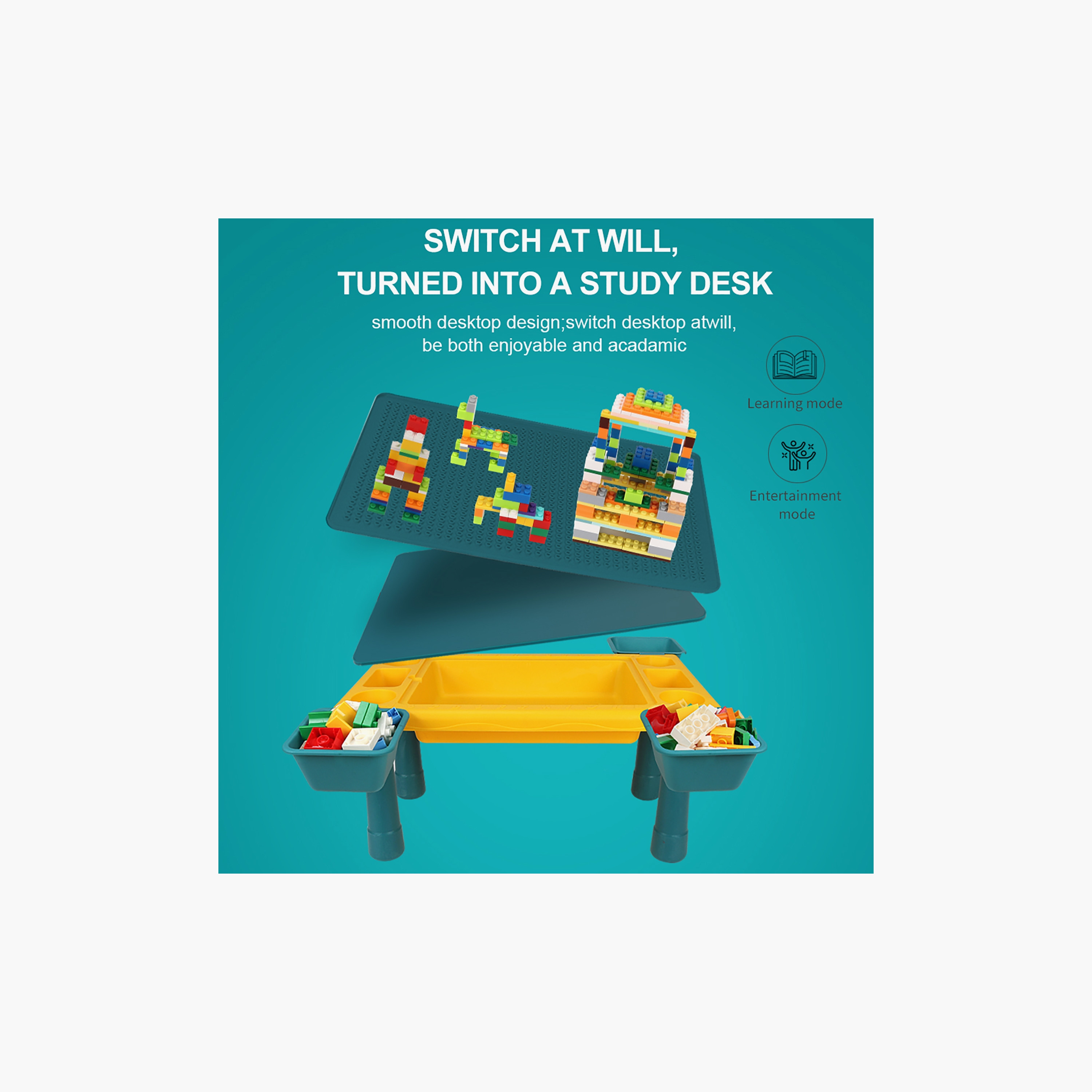 Little Story 4-in-1 Activity and Block Table with Stool-toys-buildingblocks-blocks-image-4