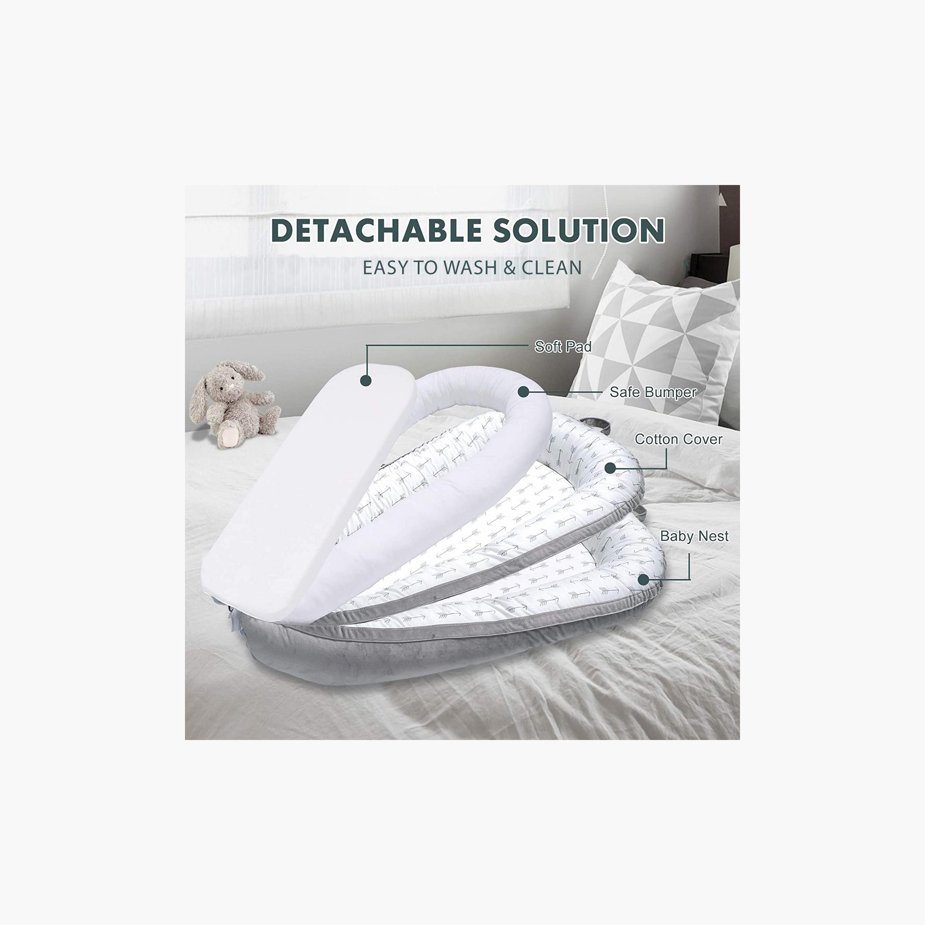 سرير حديثي الولادة محشو بالألياف بطبعات سهام من ليتل ستوري-baby-nursery-furniture-cribsandbeds-cribaccessories-image-3