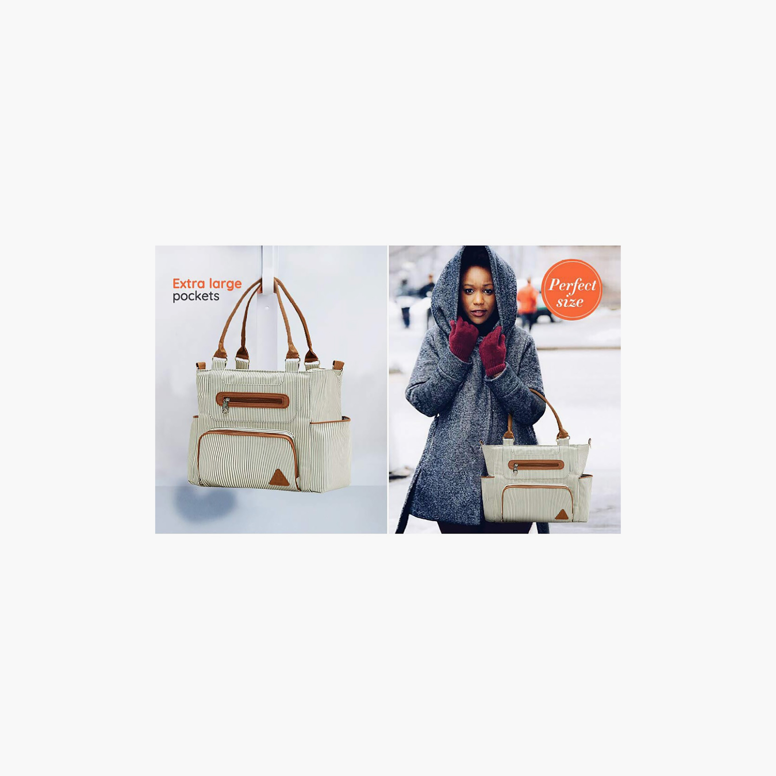 مجموعة حقيبة حفاضات مع خطافات 6 قطع من ليتل ستوري-baby-gear-diaperbags-image-2