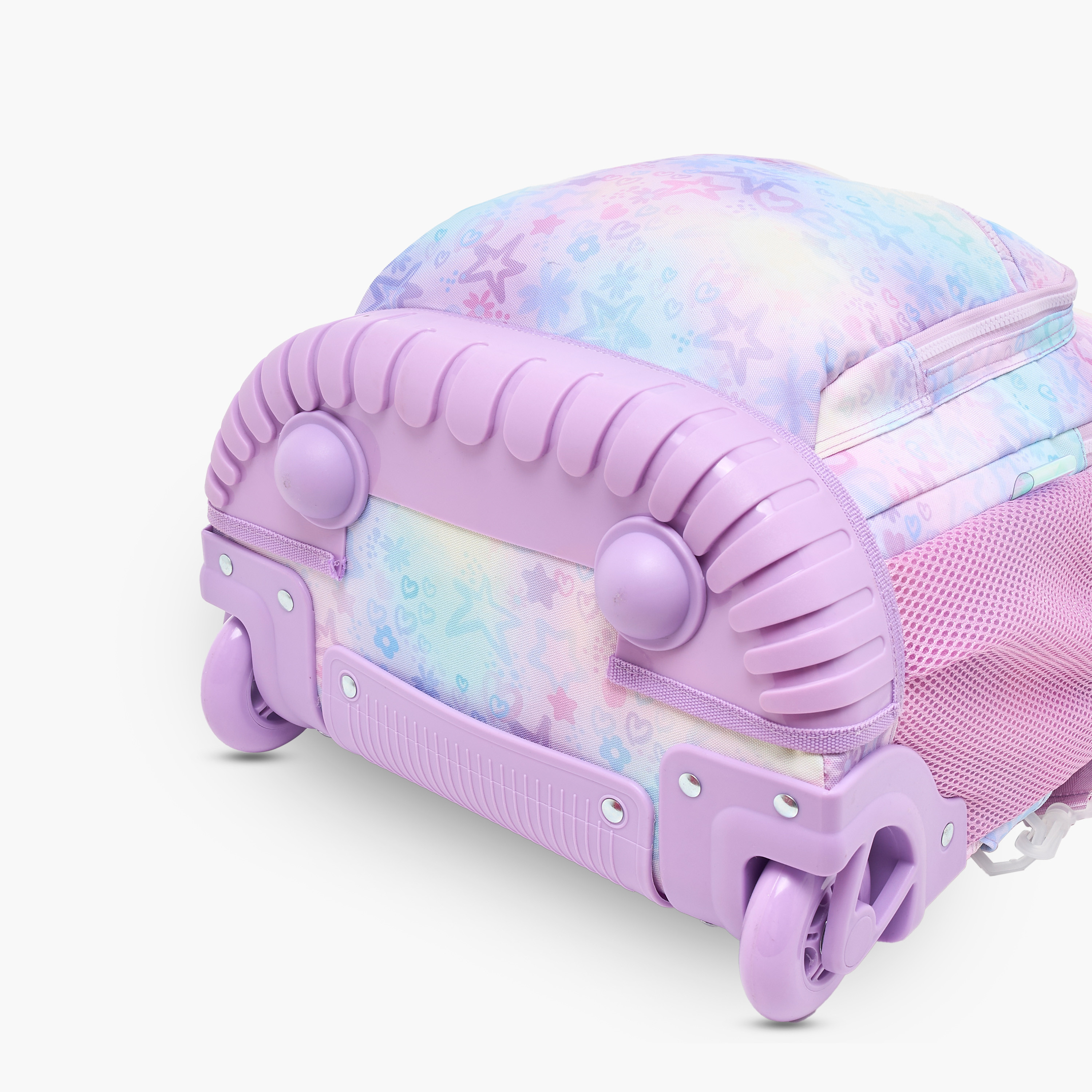 MARSHMALLOW Tie-Dye Trolley Backpack with Wheels and Retractable Handle - 33X20X46 cm-school-bagsandbackpacks-trolleybags-image-10