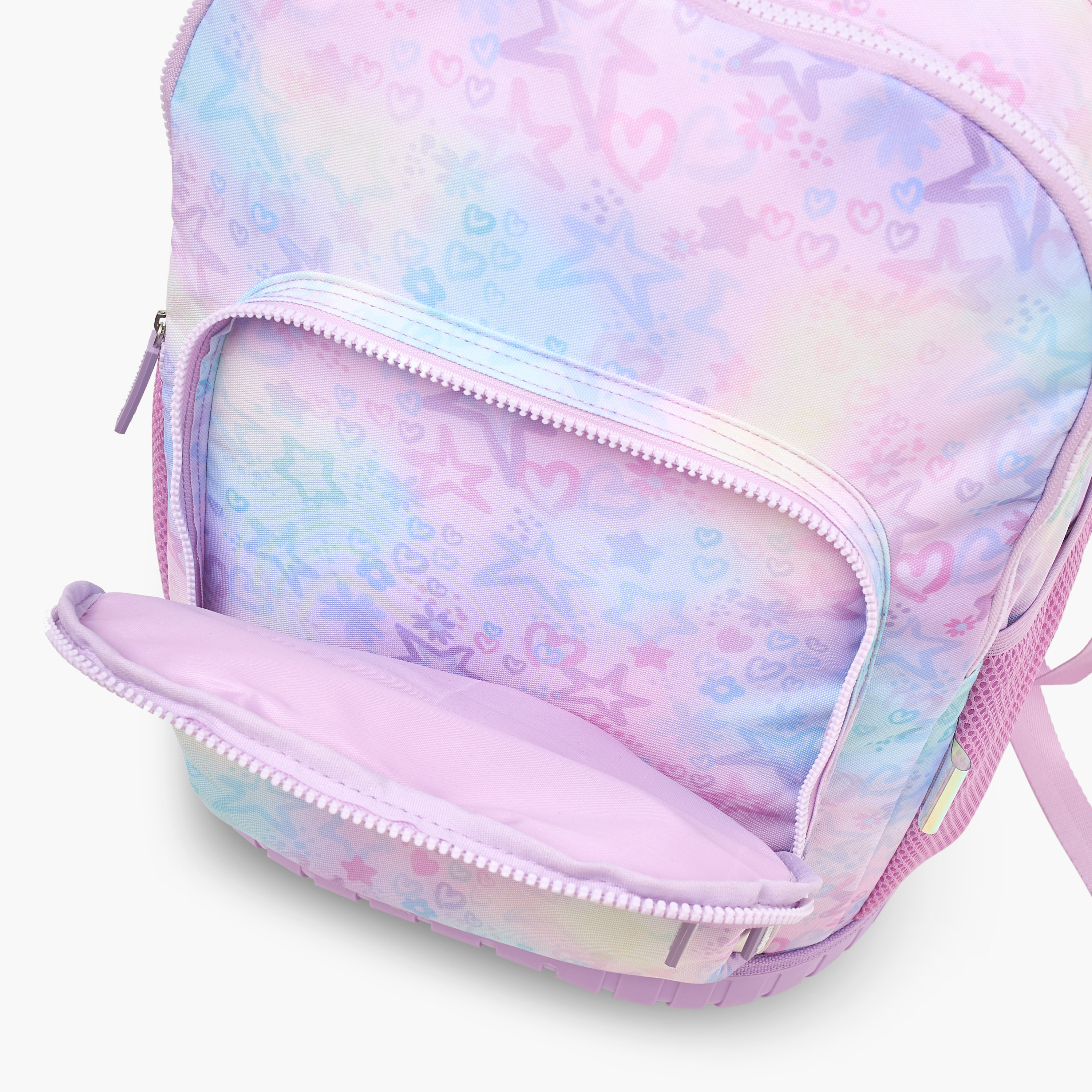 MARSHMALLOW Tie-Dye Trolley Backpack with Wheels and Retractable Handle - 33X20X46 cm-school-bagsandbackpacks-trolleybags-image-11