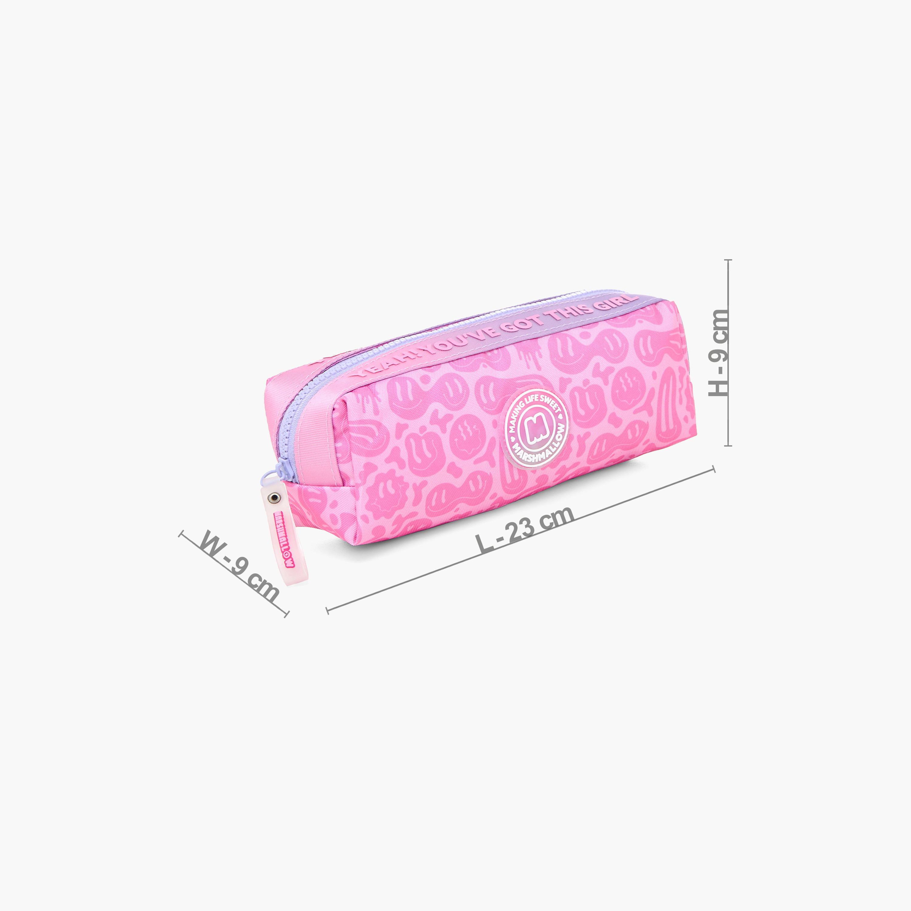 MARSHMALLOW Printed Backpack with Adjustable Straps and Zip Closure-school-stationery-pencilcases-image-2