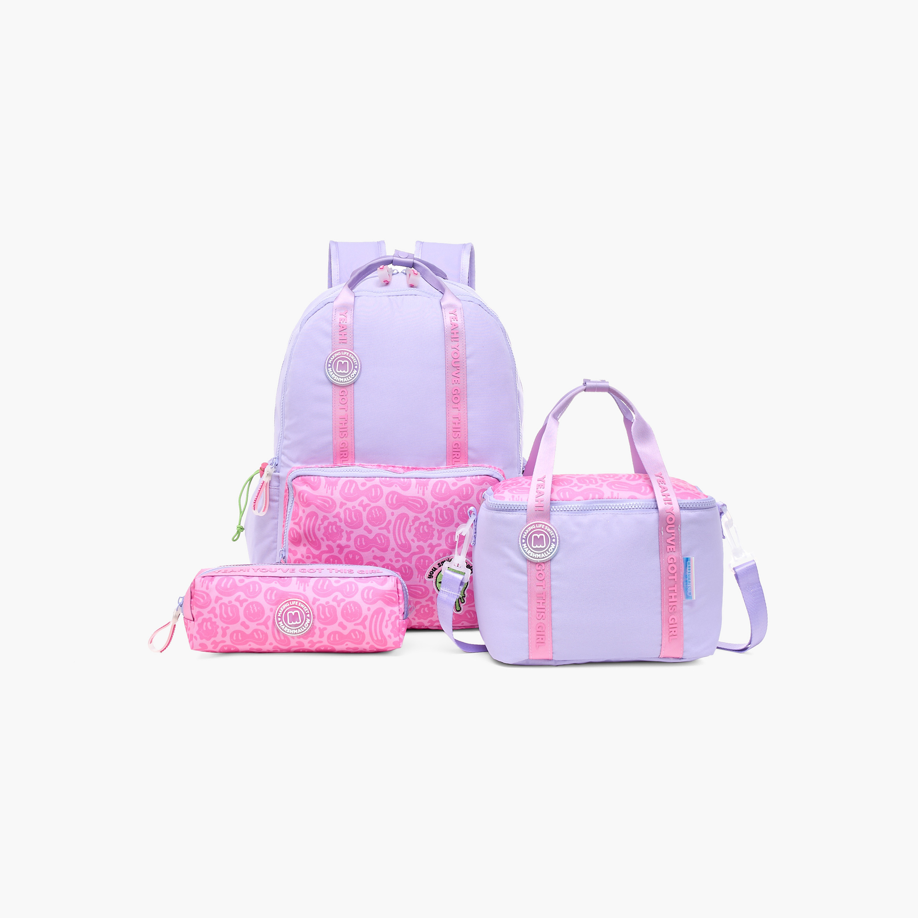 MARSHMALLOW Printed Backpack with Adjustable Straps and Zip Closure-school-stationery-pencilcases-image-8