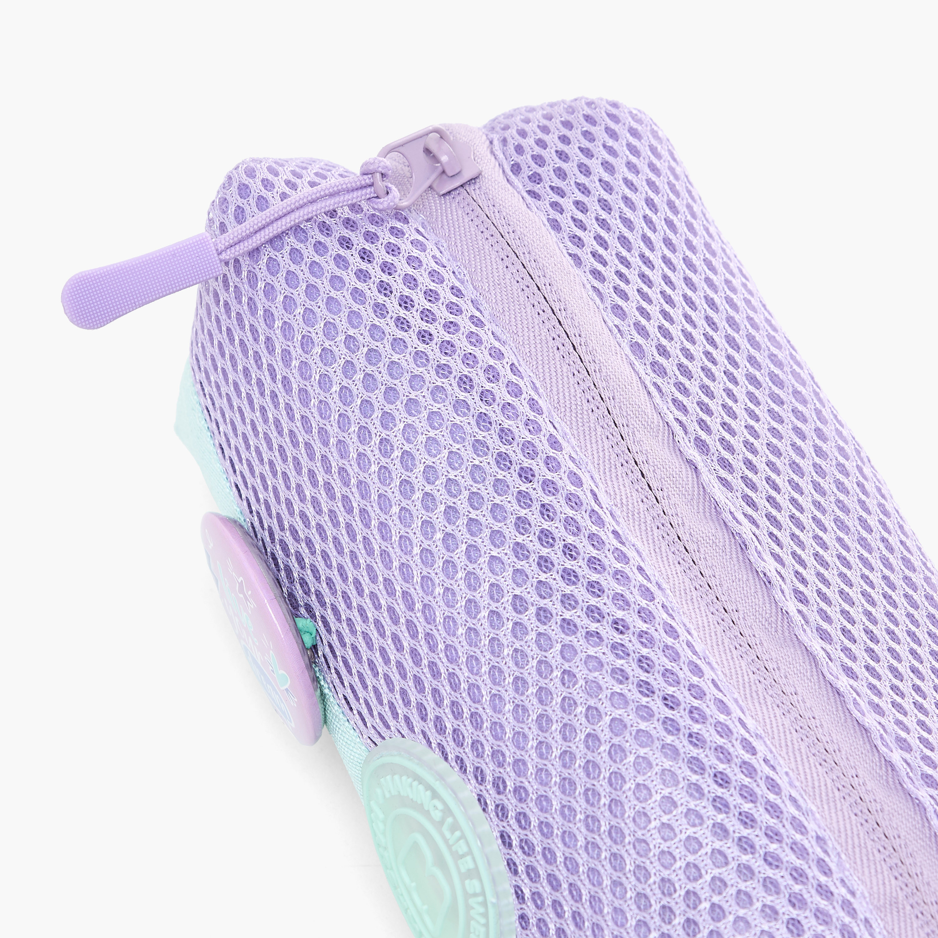MARSHMALLOW Badge Detail Pencil Pouch with Zip Closure-school-stationery-pencilcases-image-7