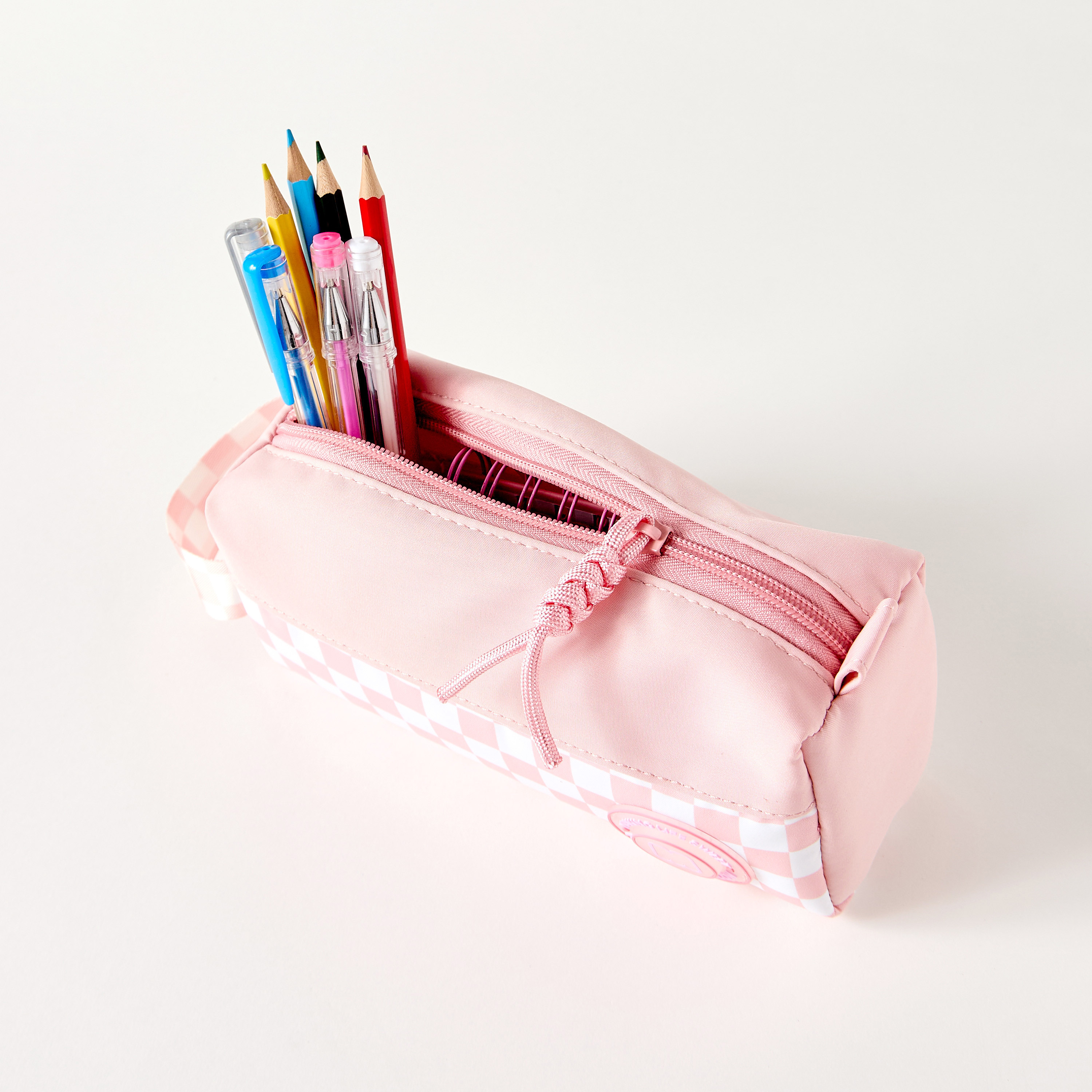 MARSHMALLOW Panelled Pencil Case with Zip Closure-school-stationery-pencilcases-image-4