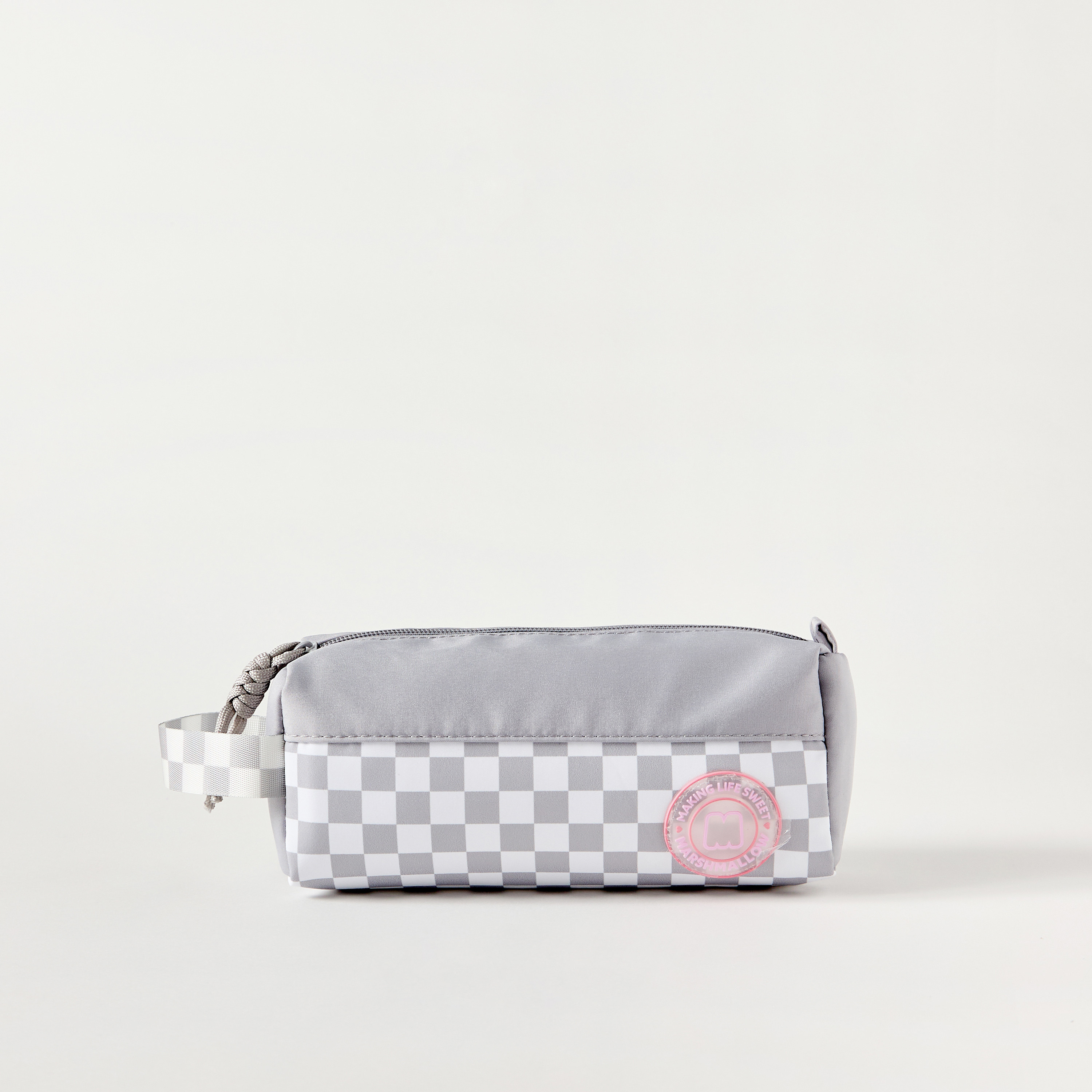 MARSHMALLOW Panelled Pencil Case with Zip Closure-school-stationery-pencilcases-image-1