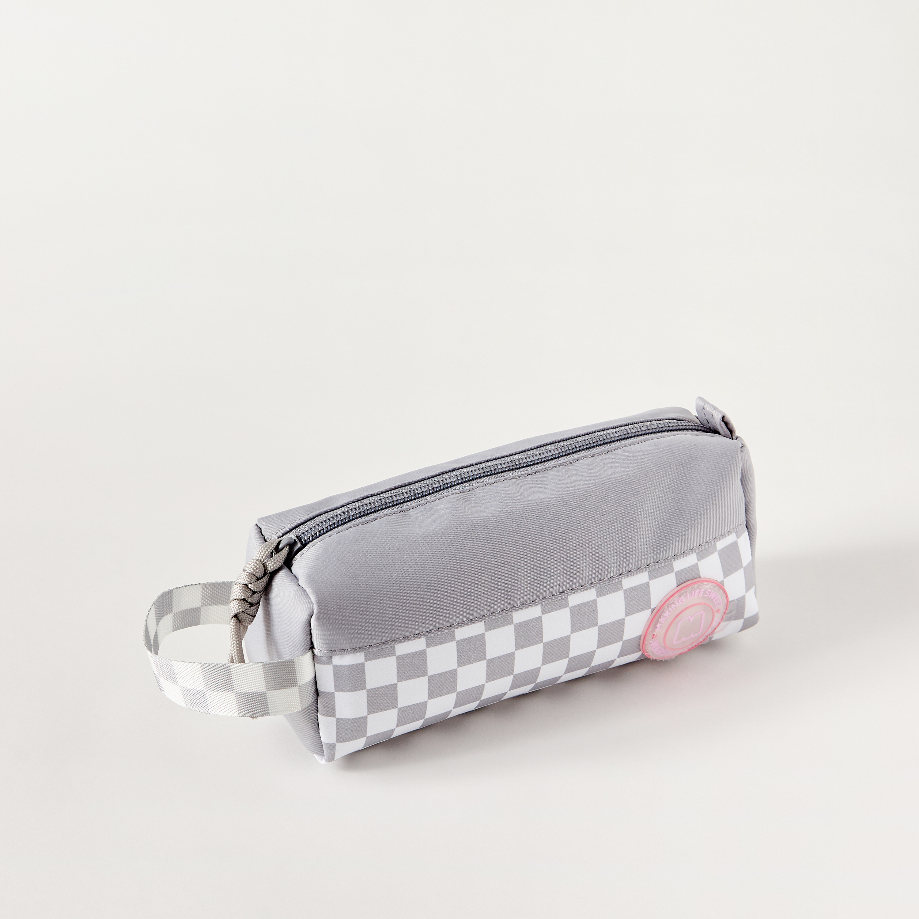 MARSHMALLOW Panelled Pencil Case with Zip Closure-school-stationery-pencilcases-image-2