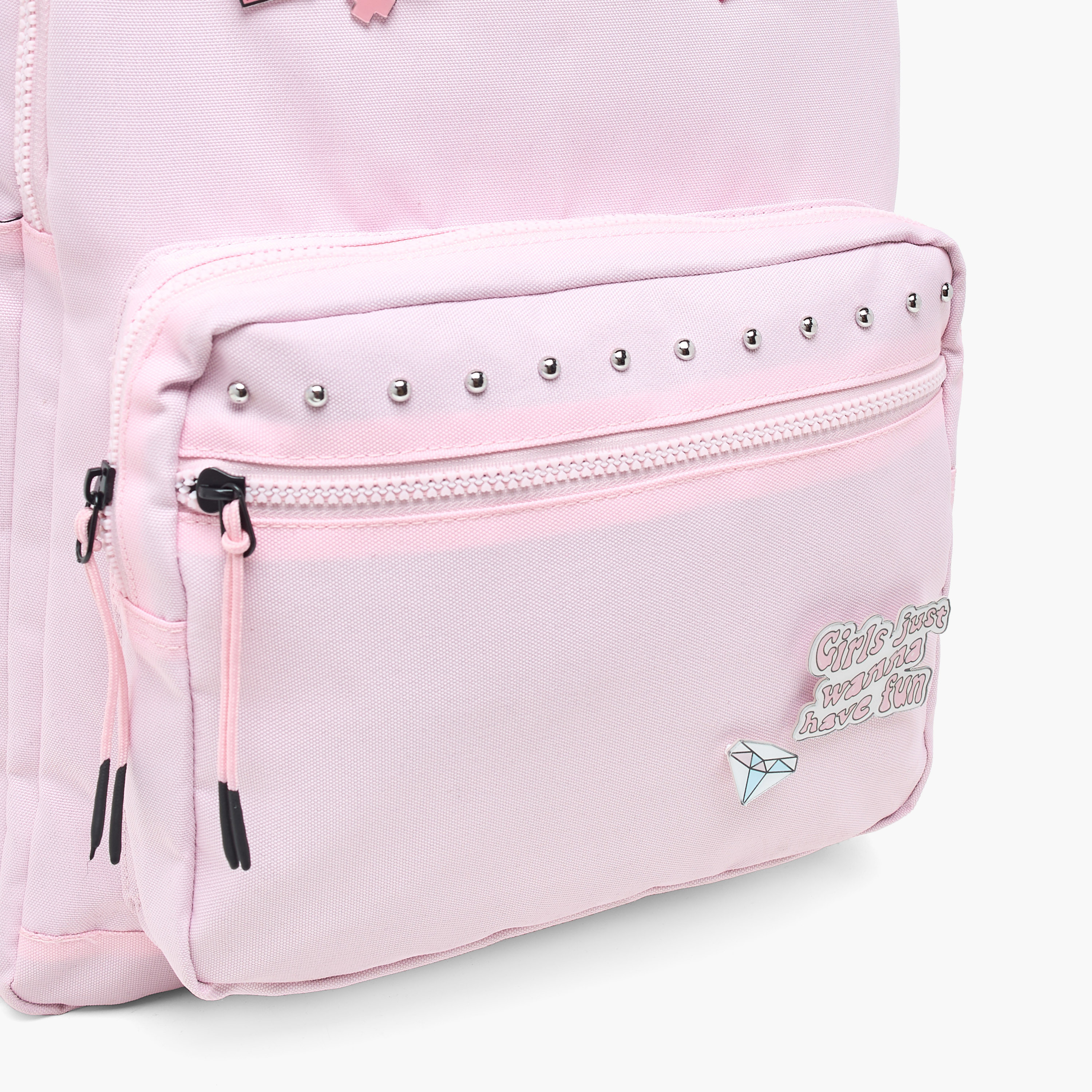 MISS LEMONADE Applique Detail Backpack with Adjustable Straps - 33x16x43 cms-school-bagsandbackpacks-backpacks-image-7
