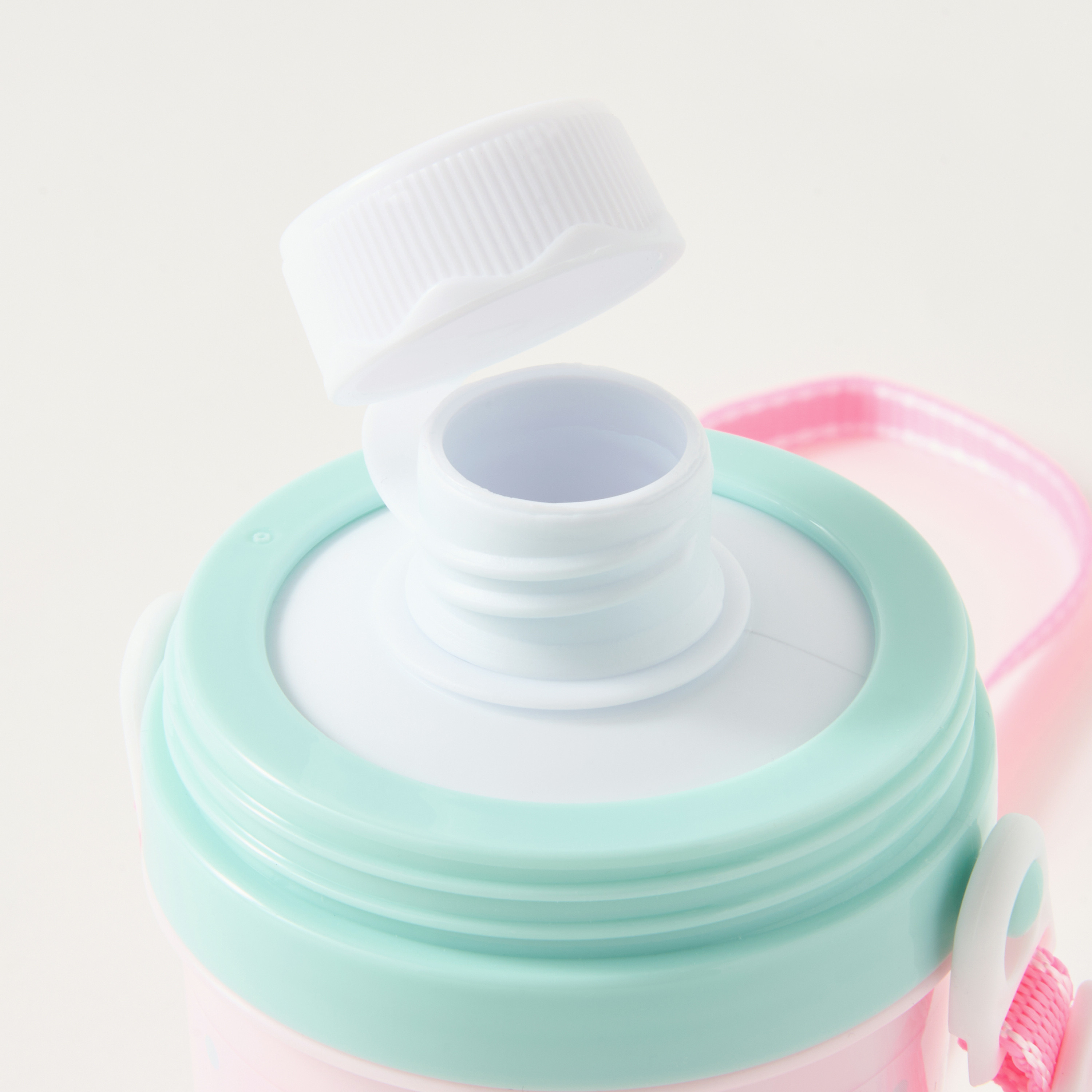 Minmie Mermaid Print Water Bottle with Detachable Strap - 450 ml-school-waterbottles-image-4