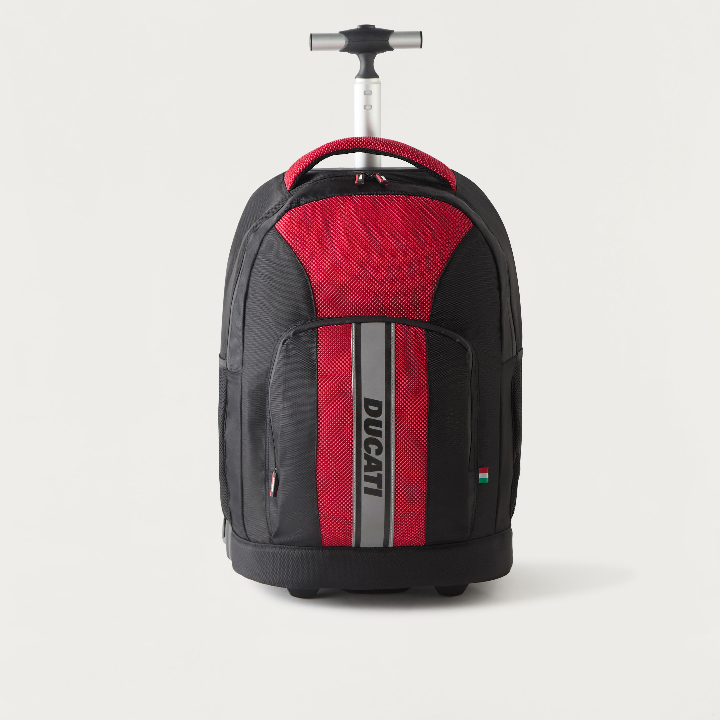 Ducati 18-inch Colourblock Trolley Backpack with Retractable Handle - 46x33x21 cms-school-bagsandbackpacks-trolleybags-image-1