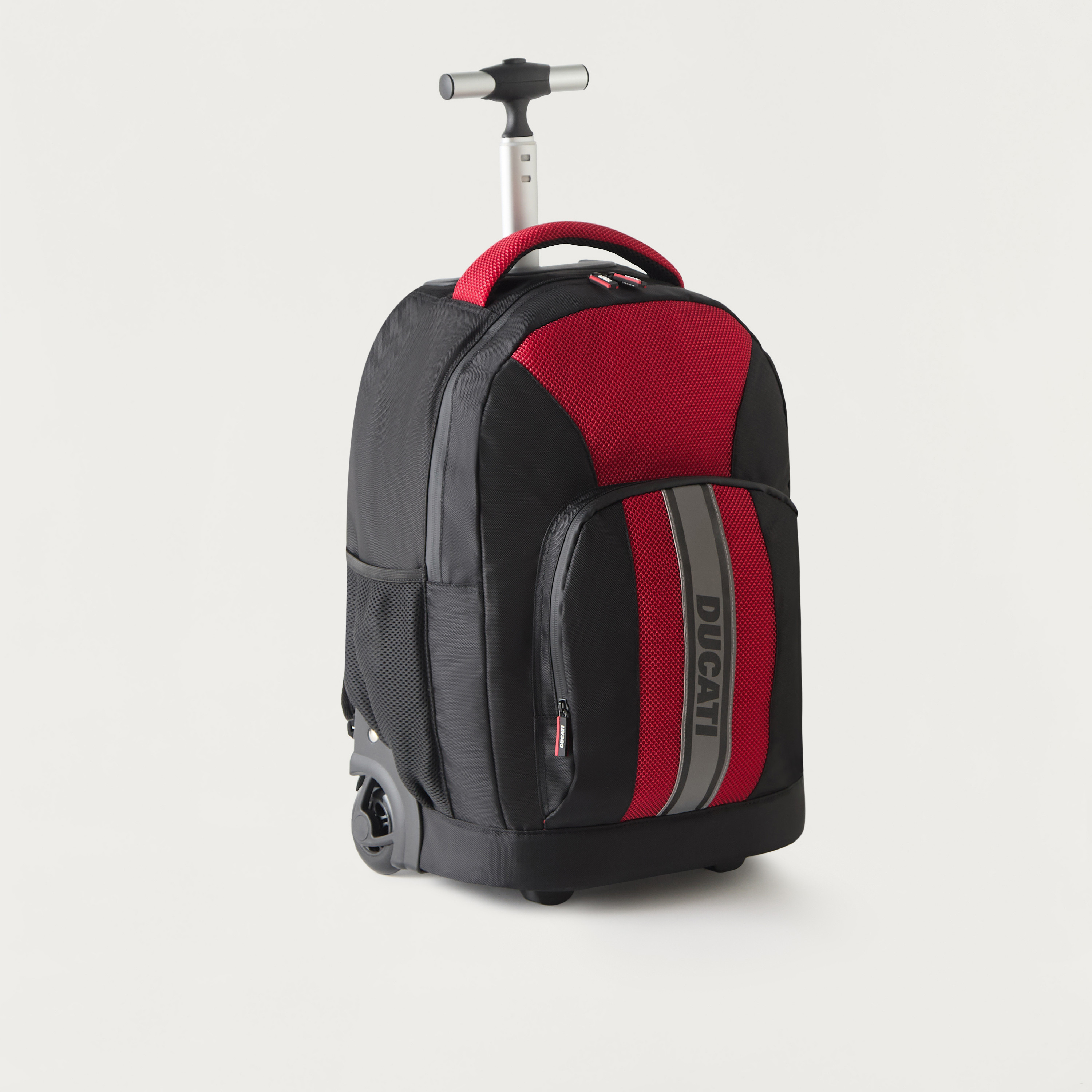 Ducati 18-inch Colourblock Trolley Backpack with Retractable Handle - 46x33x21 cms-school-bagsandbackpacks-trolleybags-image-2