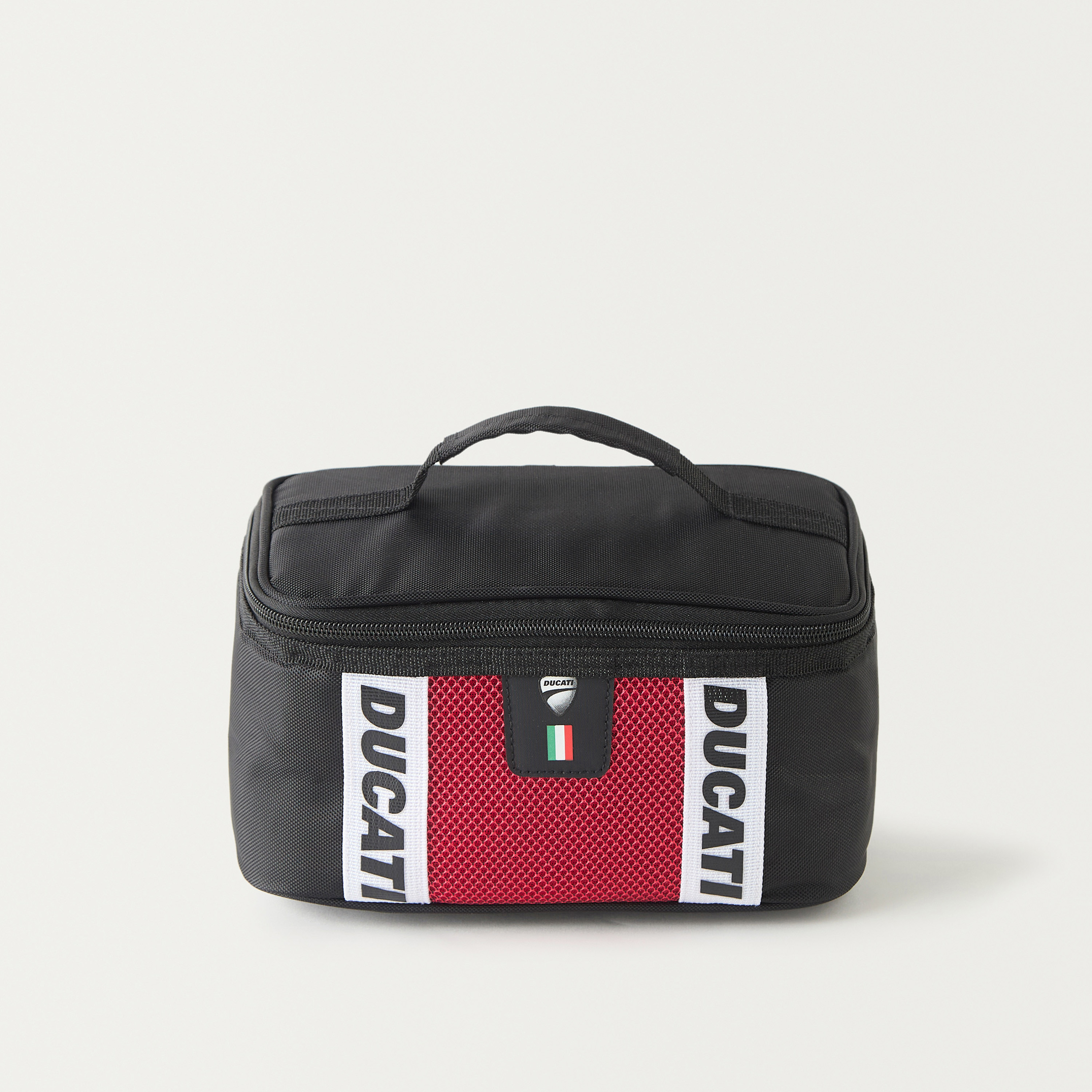 Ducati Logo Detail Lunch Bag with Zip Closure and Grab Handle-school-lunchessentials-lunchbags-image-1
