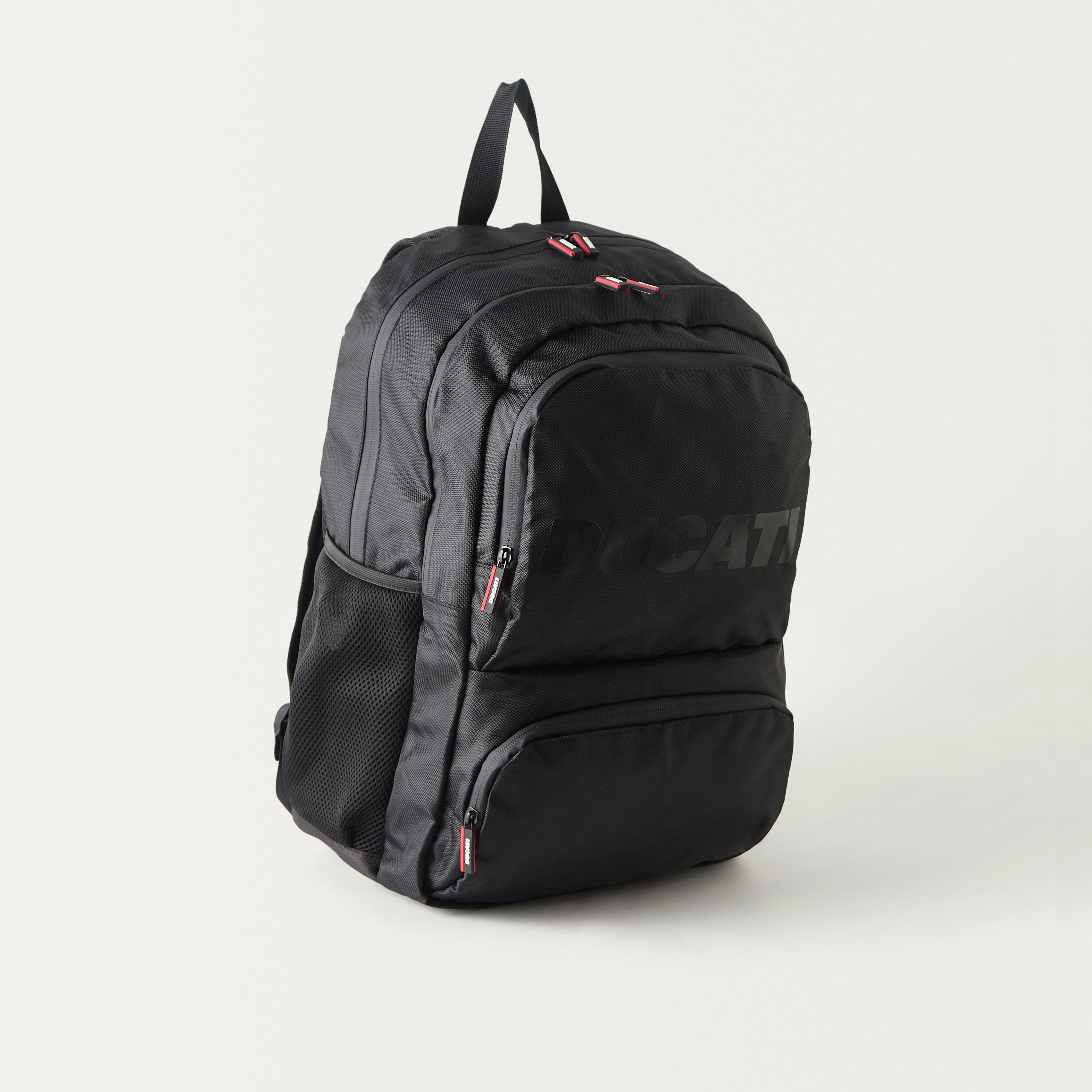 Ducati Logo Print 18 Inch Backpack with Adjustable Shoulder Straps and Zip Closure - 34x14x45 cms-school-bagsandbackpacks-backpacks-image-1