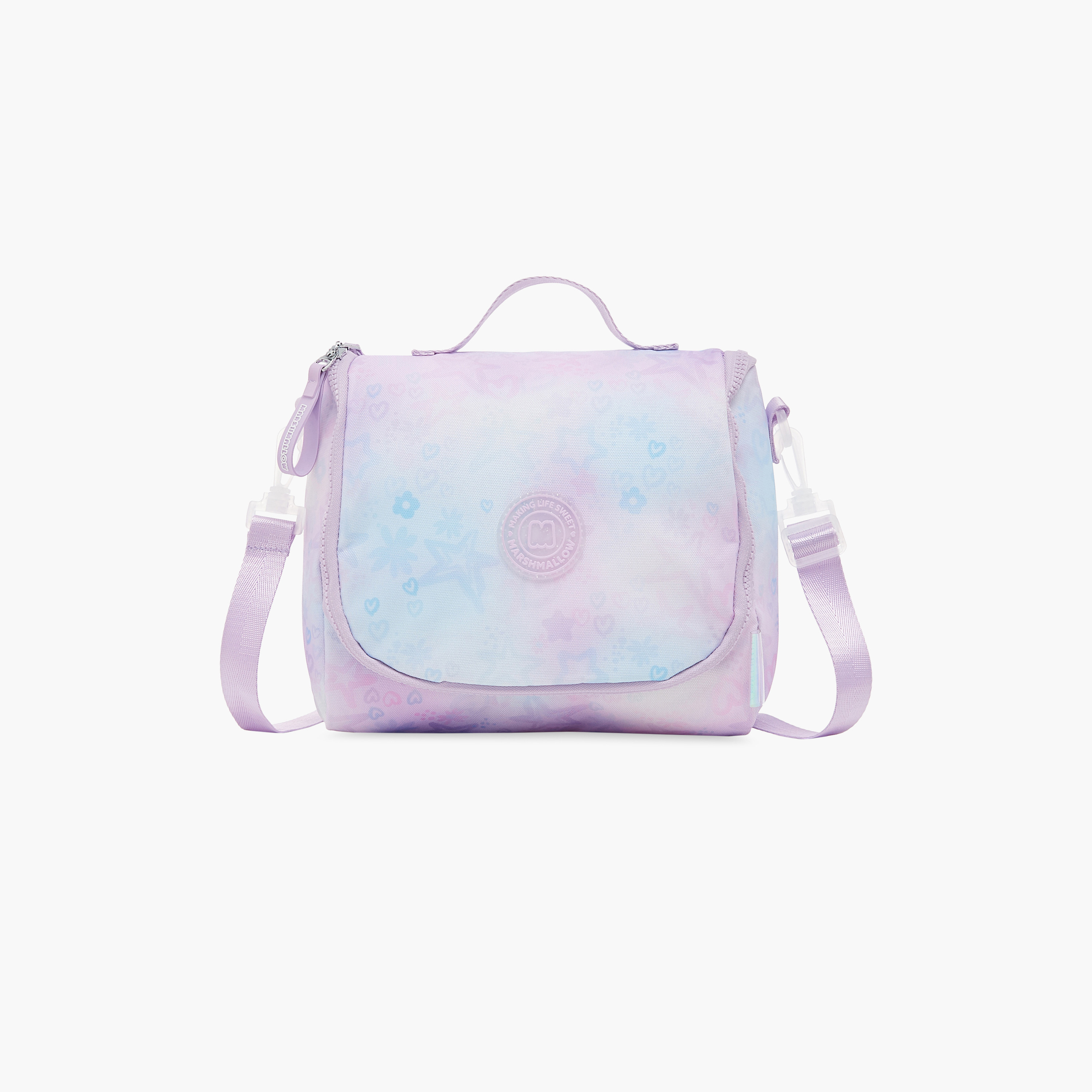 MARSHMALLOW All-Over Print Lunch Bag with Adjustable Strap and Zip Closure-school-lunchessentials-lunchbags-image-1