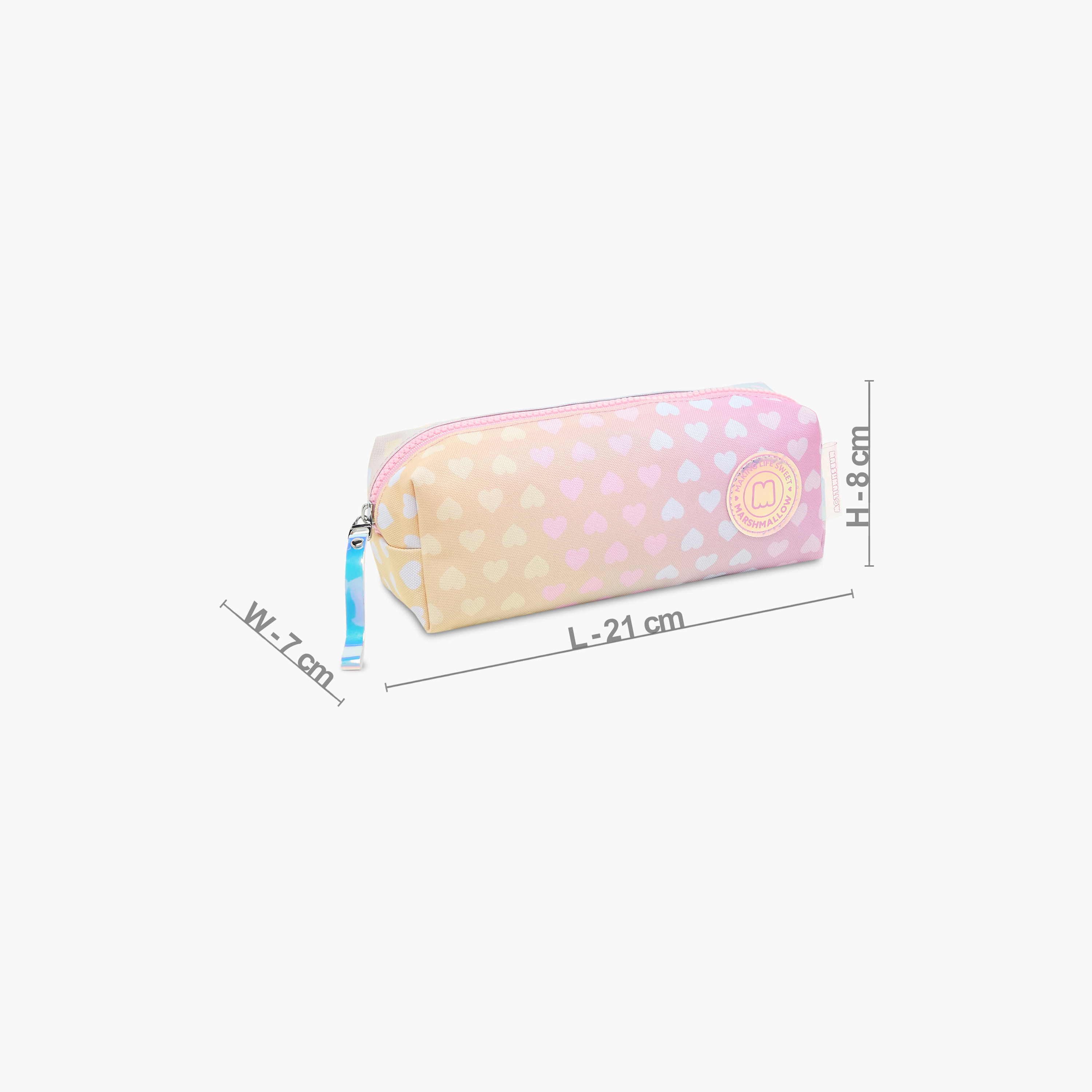 مقلمة بسحاب إغلاق وطبعات مصبوغة من مارشميلو-school-stationery-pencilcases-image-2