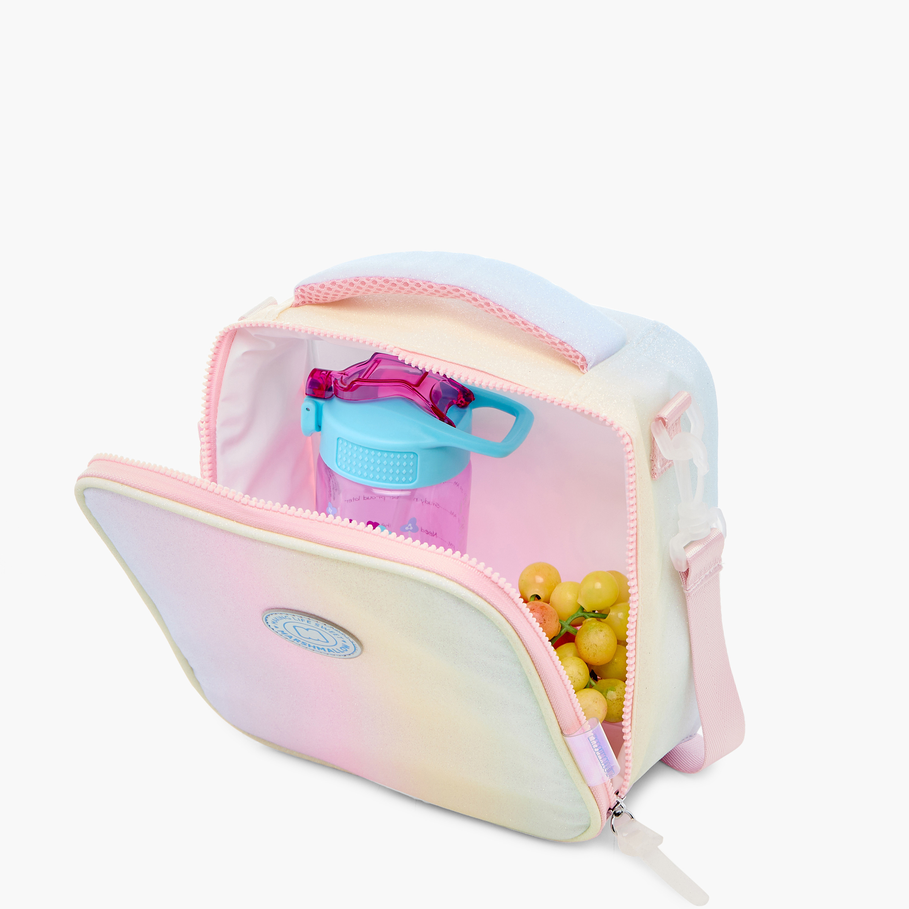 MARSHMALLOW Logo Detail Lunch Bag with Adjustable Strap and Zip Closure-school-lunchessentials-lunchbags-image-5