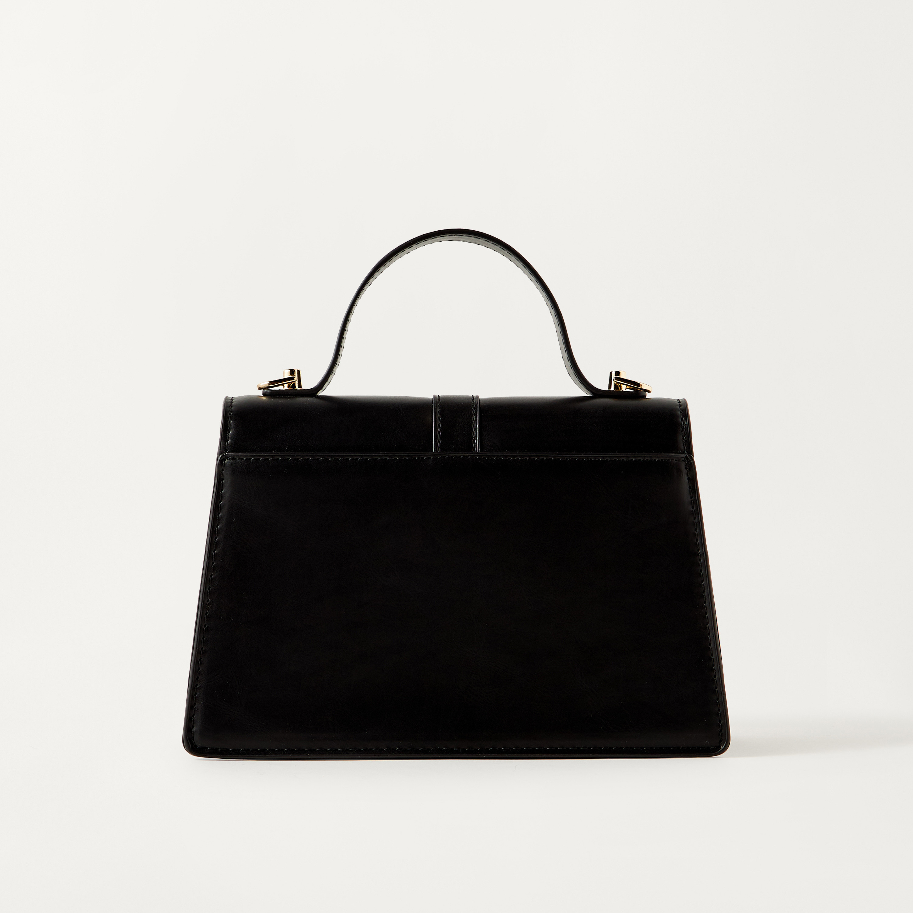 شنطة ساتشيل سادة بحزام قابل للفصل وقفل إغلاق من ساشا-women-bagsandwallets-handbags-image-5