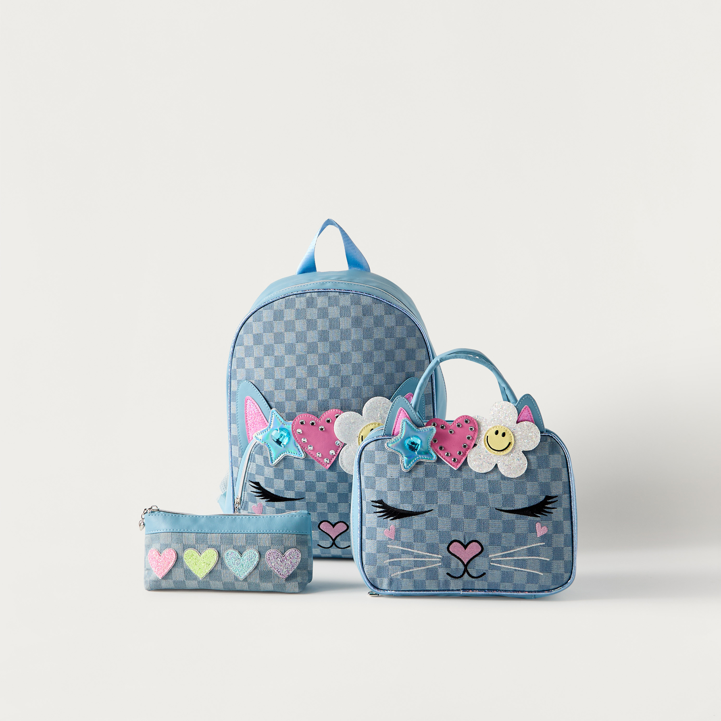 OMG Cat Ear Applique Lunch Bag with Handles and Zip Closure-school-lunchessentials-lunchbags-image-5