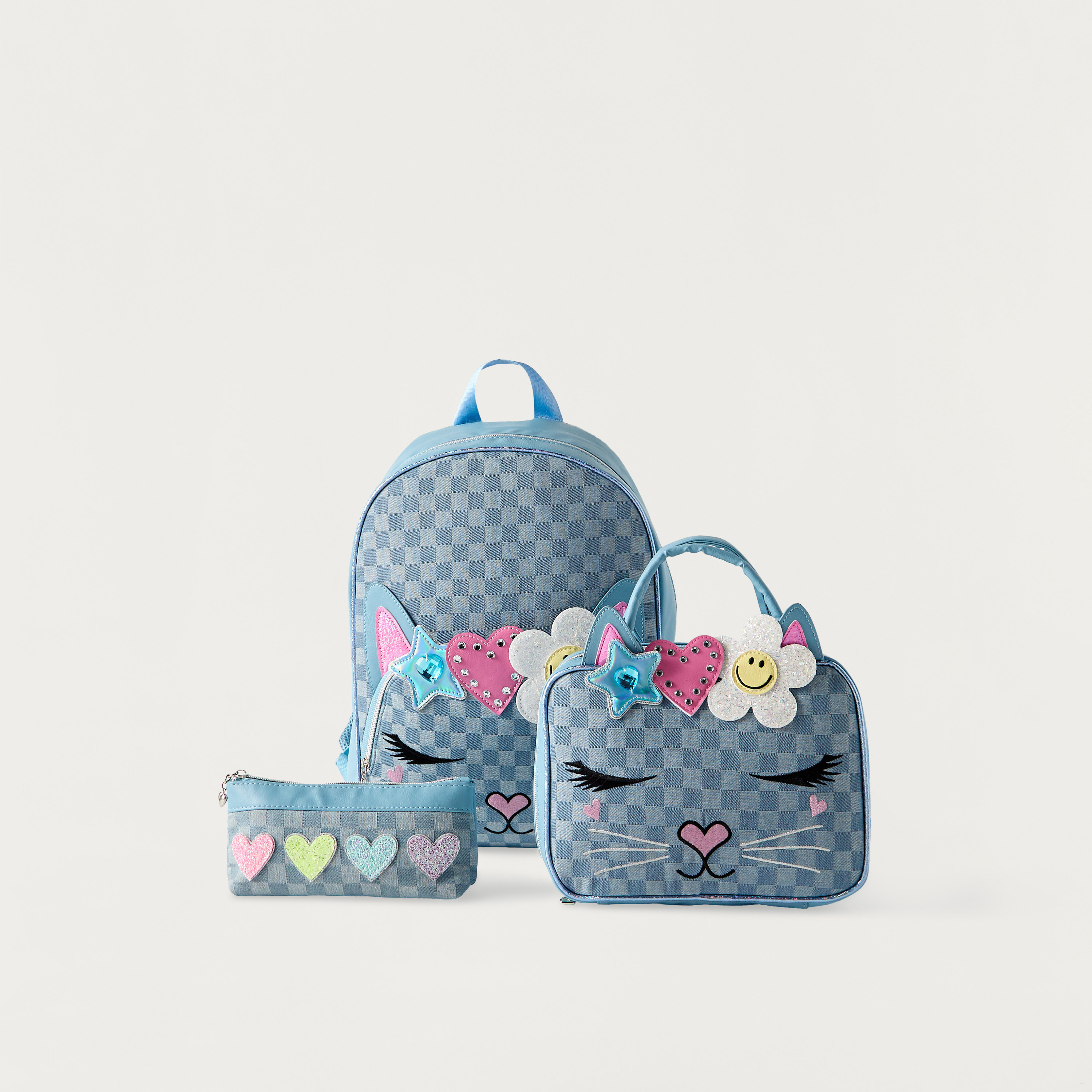 OMG Heart Applique Pencil Pouch with Zip Closure-school-stationery-pencilcases-image-5