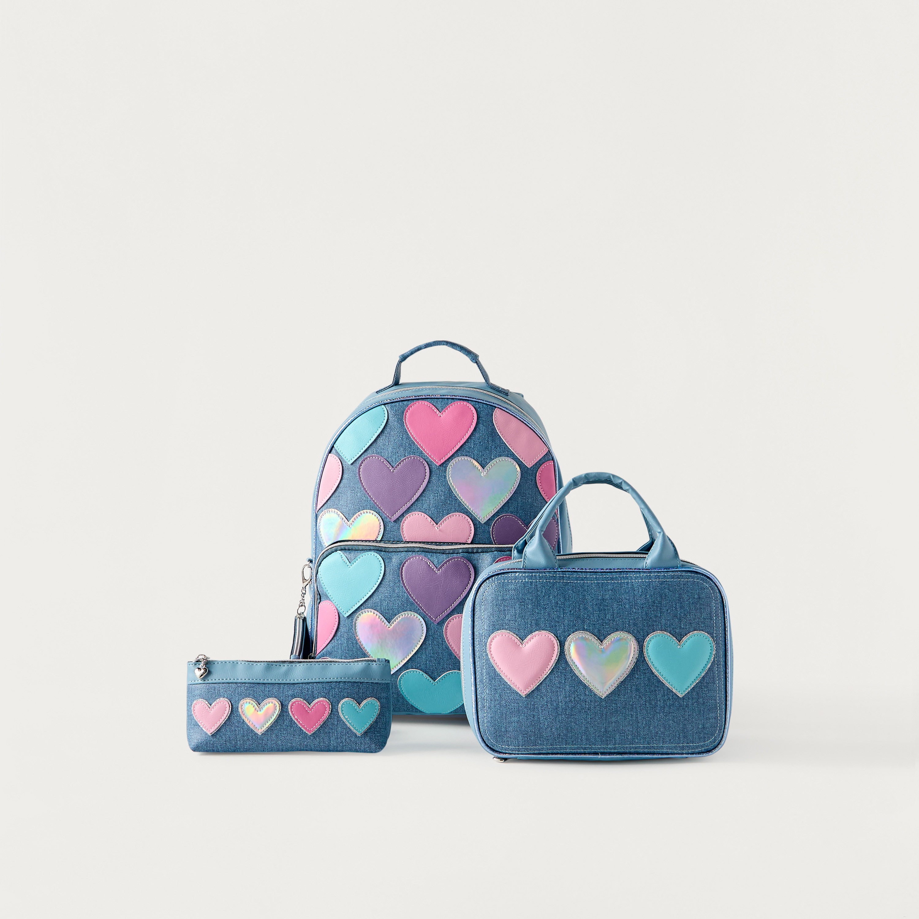 OMG Heart Applique Lunch Bag with Handles and Zip Closure-school-lunchessentials-lunchbags-image-5
