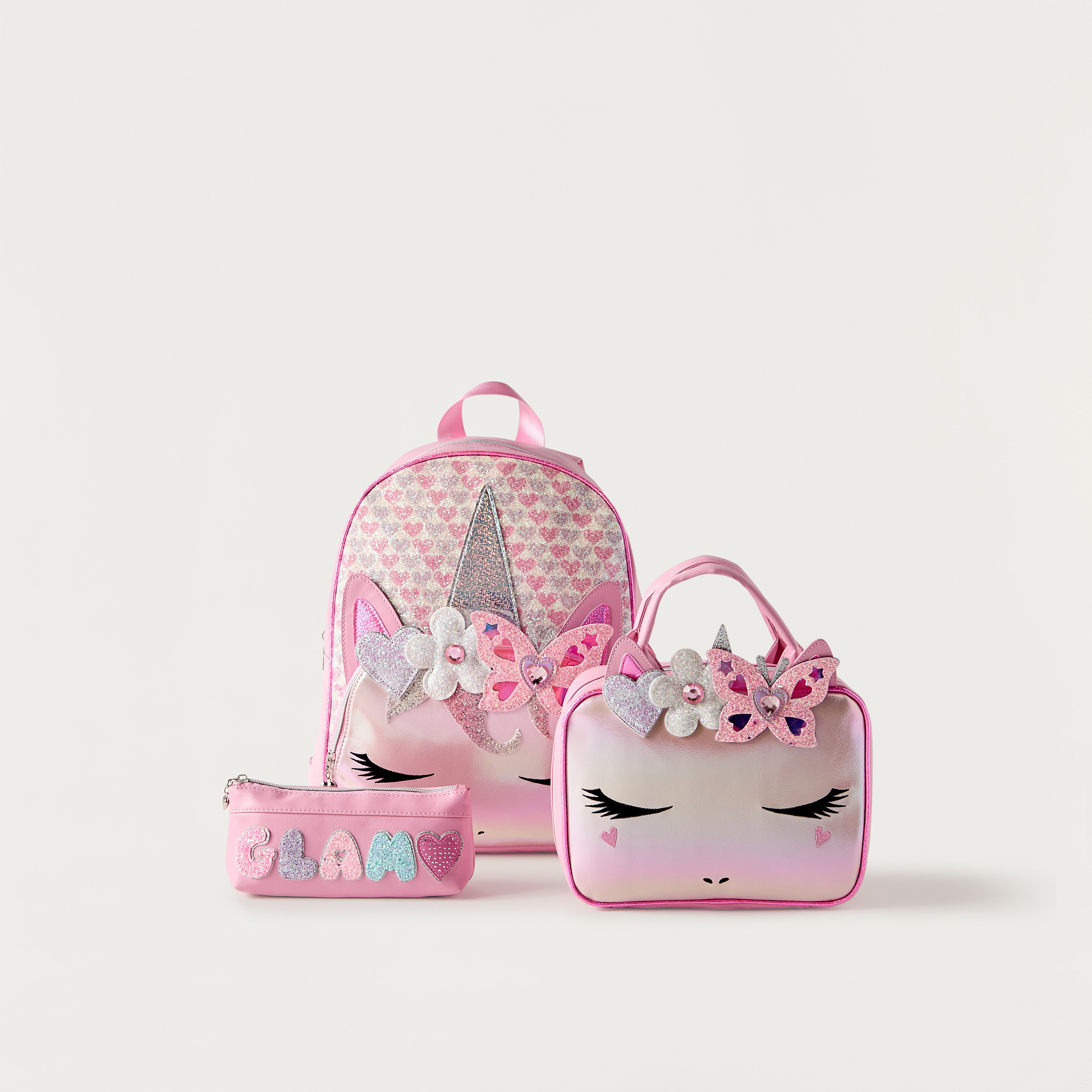 OMG Unicorn Ear Applique Lunch Bag with Handles and Zip Closure-school-lunchessentials-lunchbags-image-5