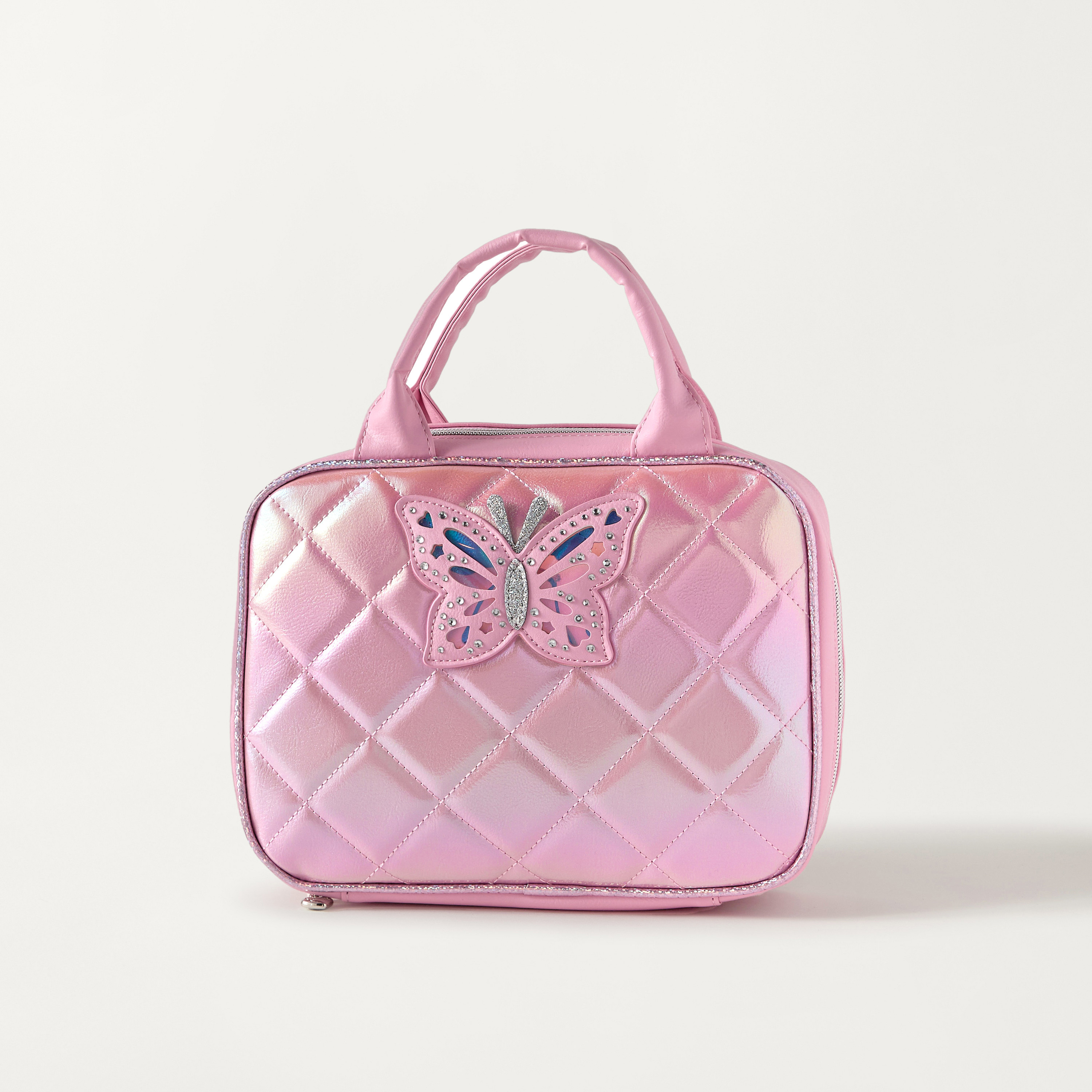 شنطة غداء بسحاب إغلاق وزخارف فراشة من أو إم جي-school-lunchessentials-lunchbags-image-1