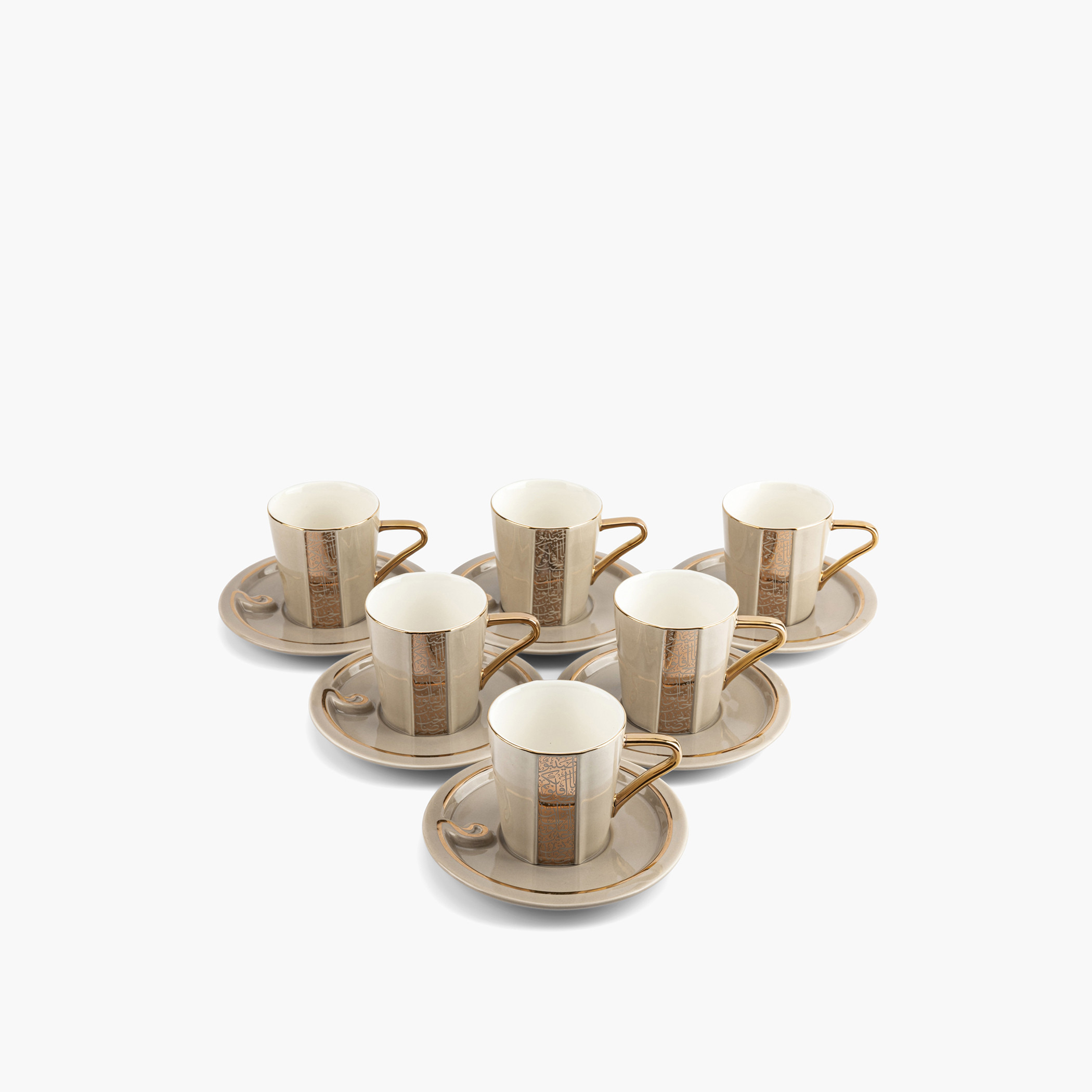 Otantik Nour 6-Piece Printed Porcelain Cup and Saucer Set - 200 ml-household-dining-teaandcoffee-teaandcoffeesets-image-2