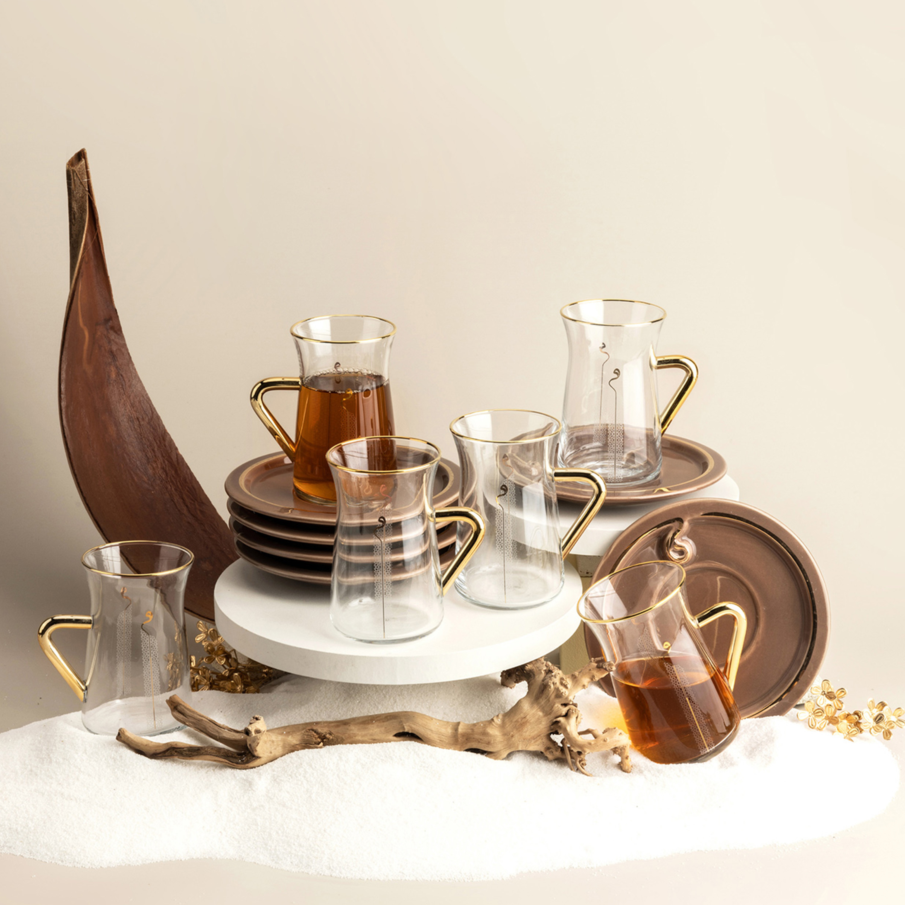 Otantik Nour 6-Piece Printed Porcelain Cup and Saucer Set - 150 ml-household-dining-teaandcoffee-teaandcoffeesets-image-1