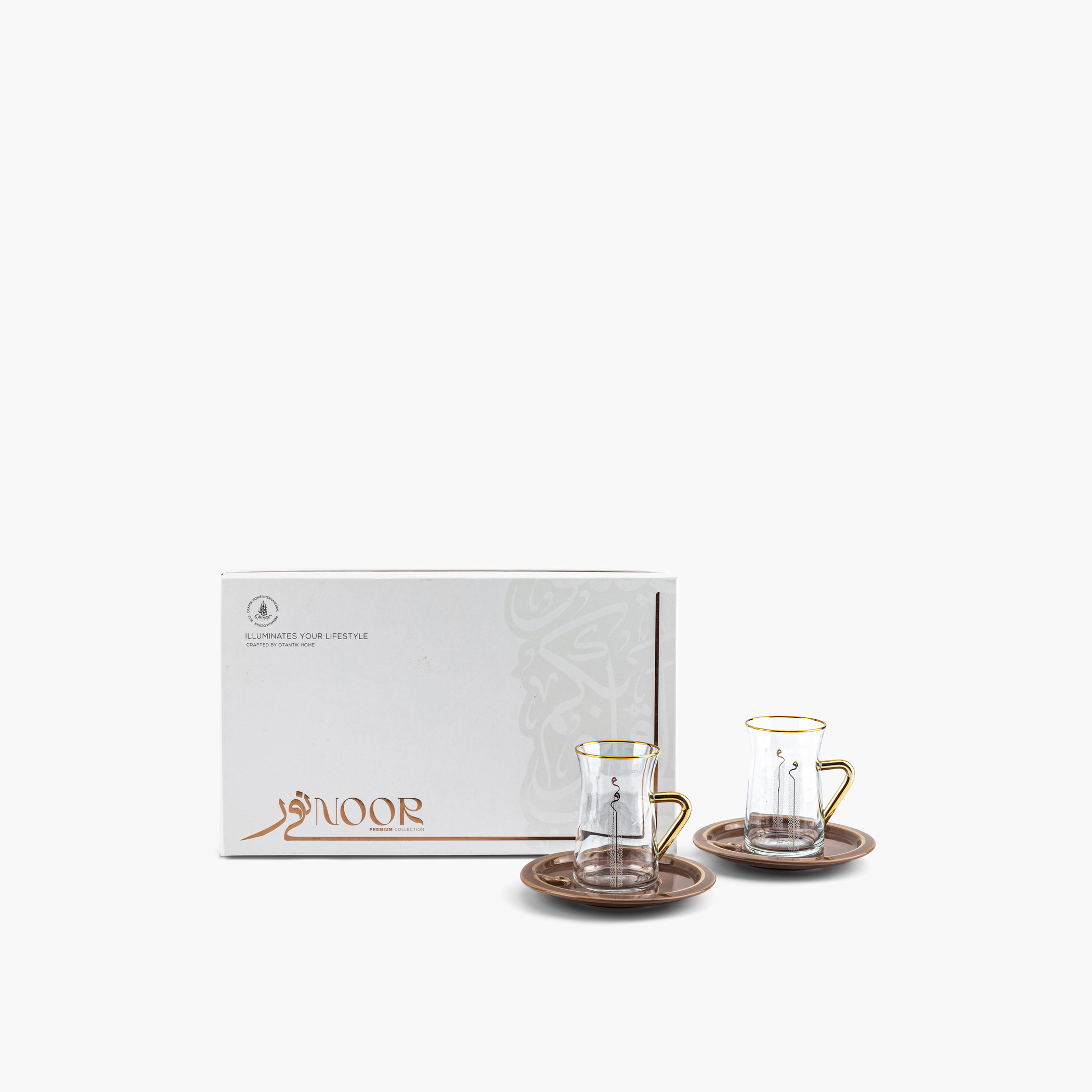 Otantik Nour 6-Piece Printed Porcelain Cup and Saucer Set - 150 ml-household-dining-teaandcoffee-teaandcoffeesets-image-3