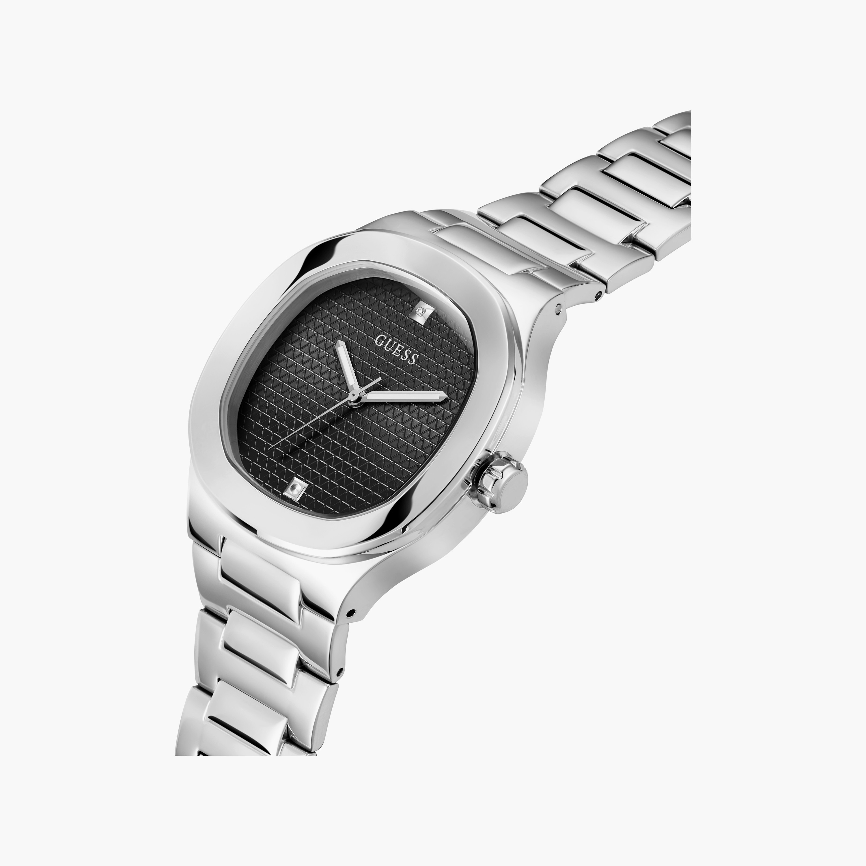 Guess Men's Silver Analog Stainless Steel Strap Watch | GW0662G1 | 42 MM-men-watchesandjewellery-watches-image-4