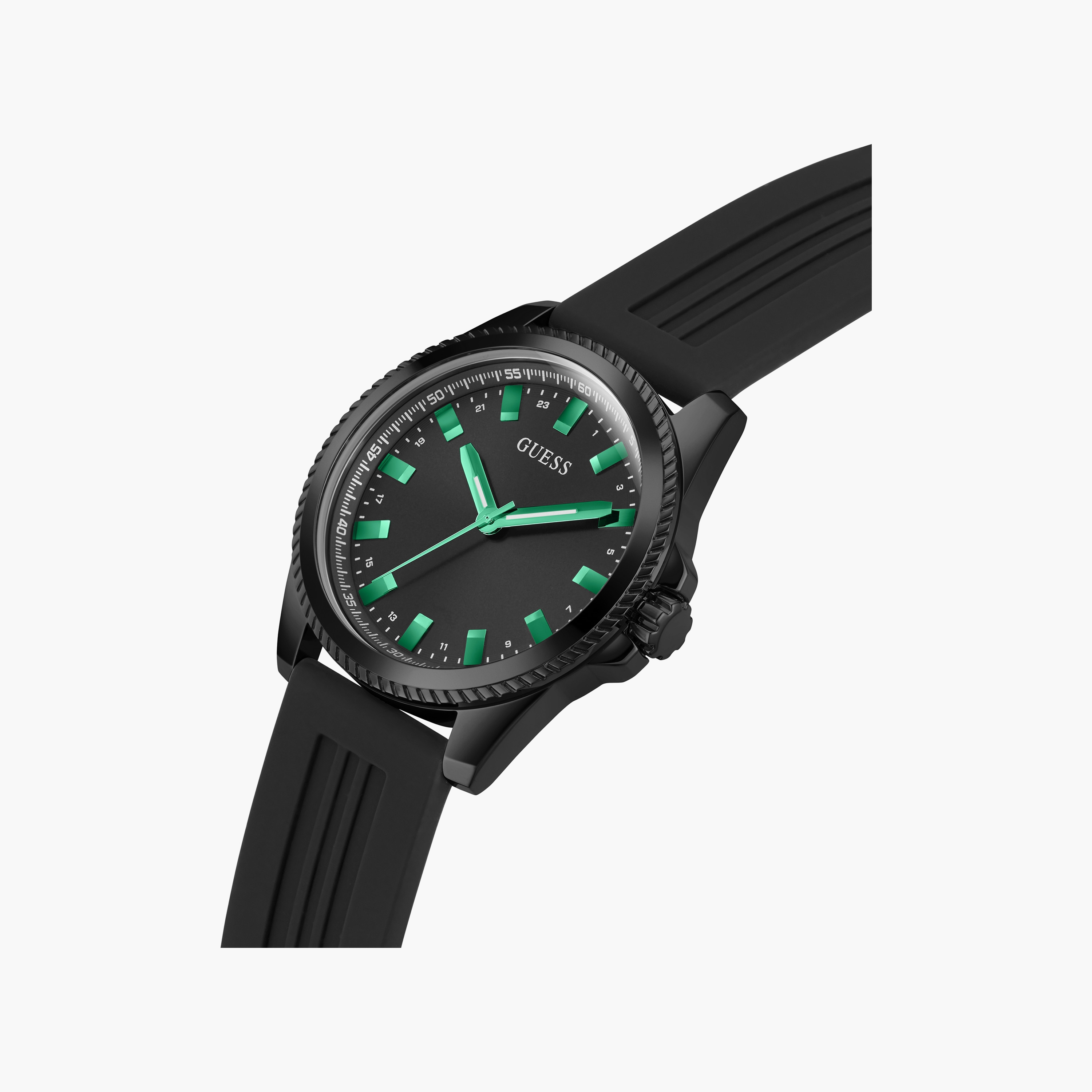 Guess Men's Black Analog Silicone Strap Watch | GW0639G4-men-watchesandjewellery-watches-image-4